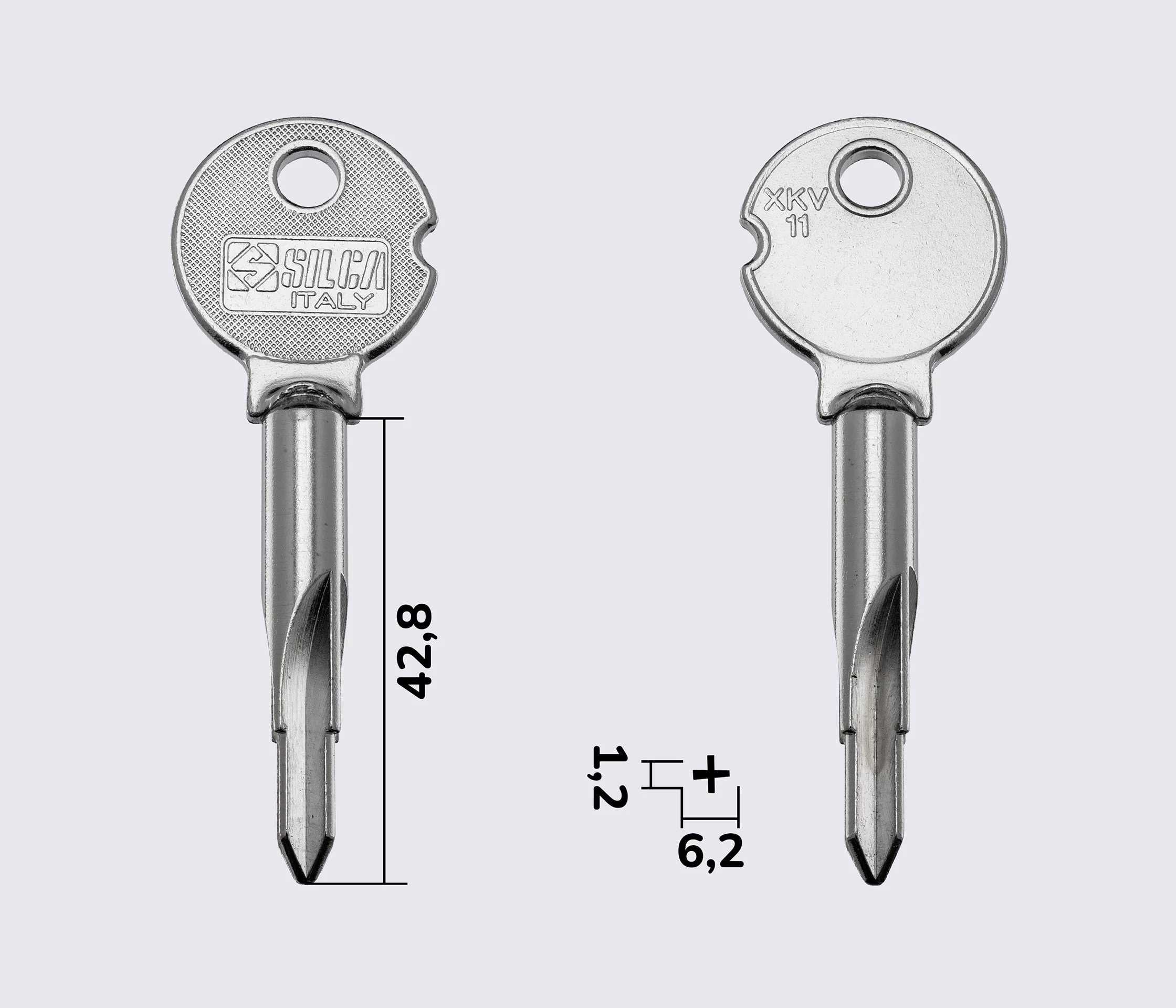 XKV11 Silca заготовка ключа крестообразная