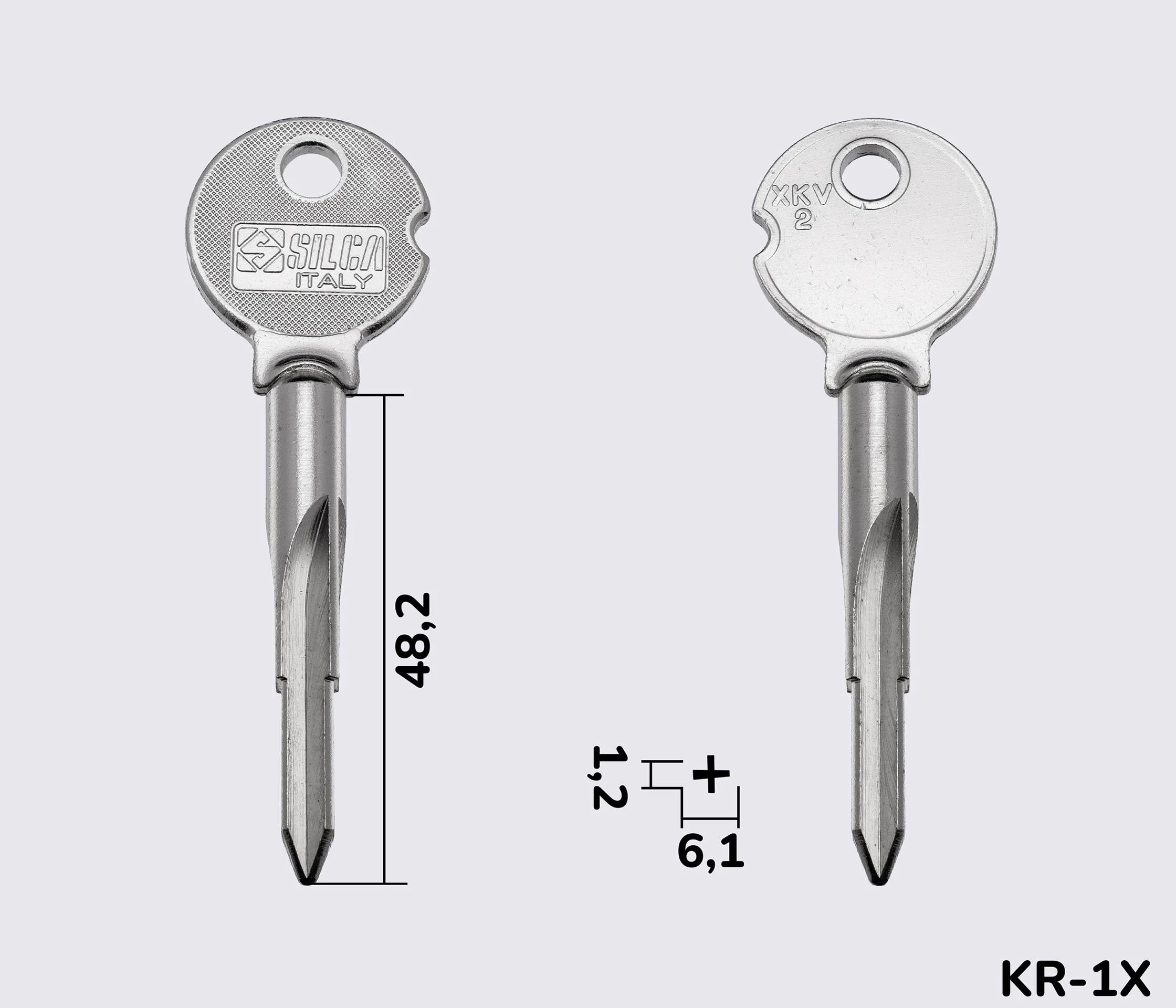 XKV2 Silca заготовка ключа крестообразная