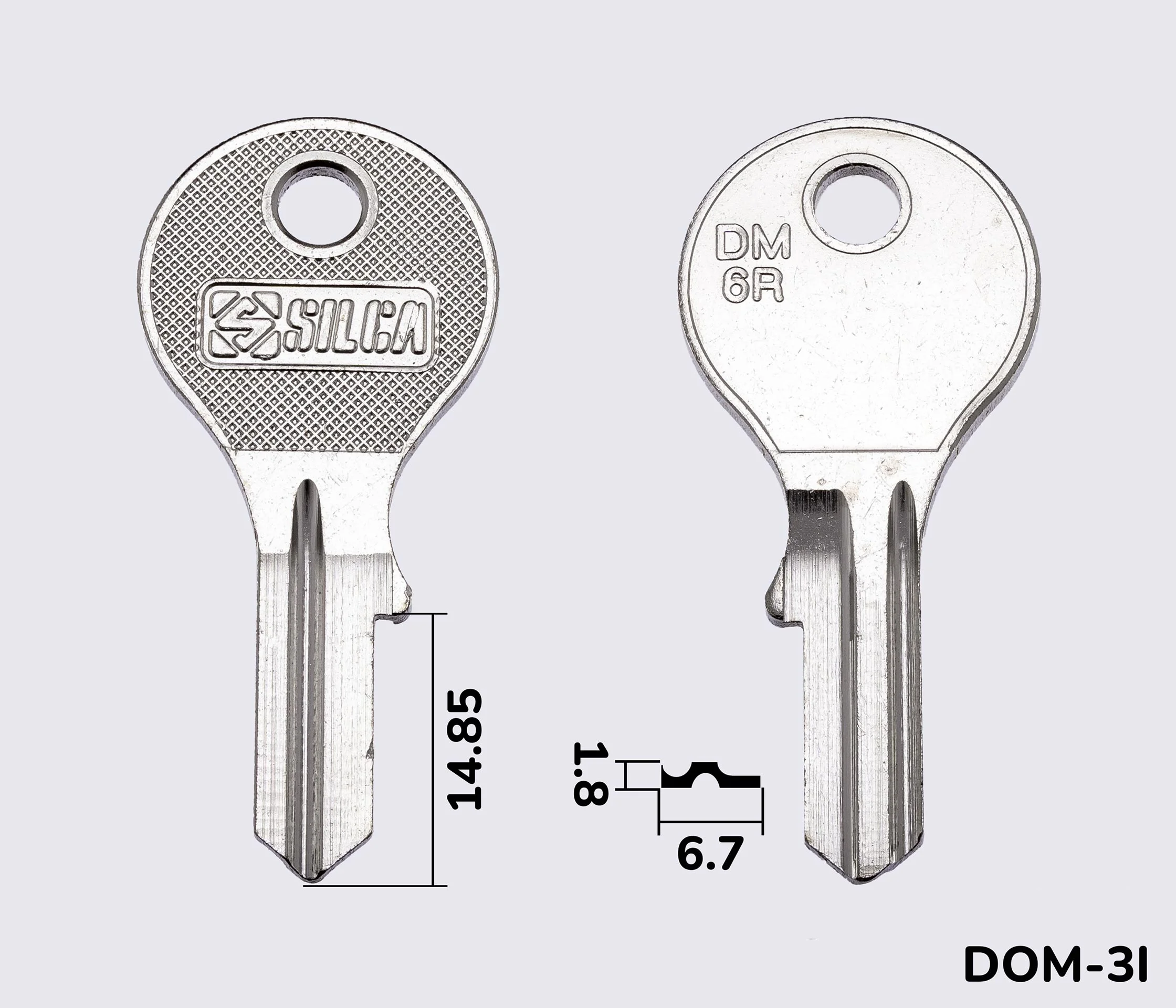 DM6R заготовка ключа англійський профіль