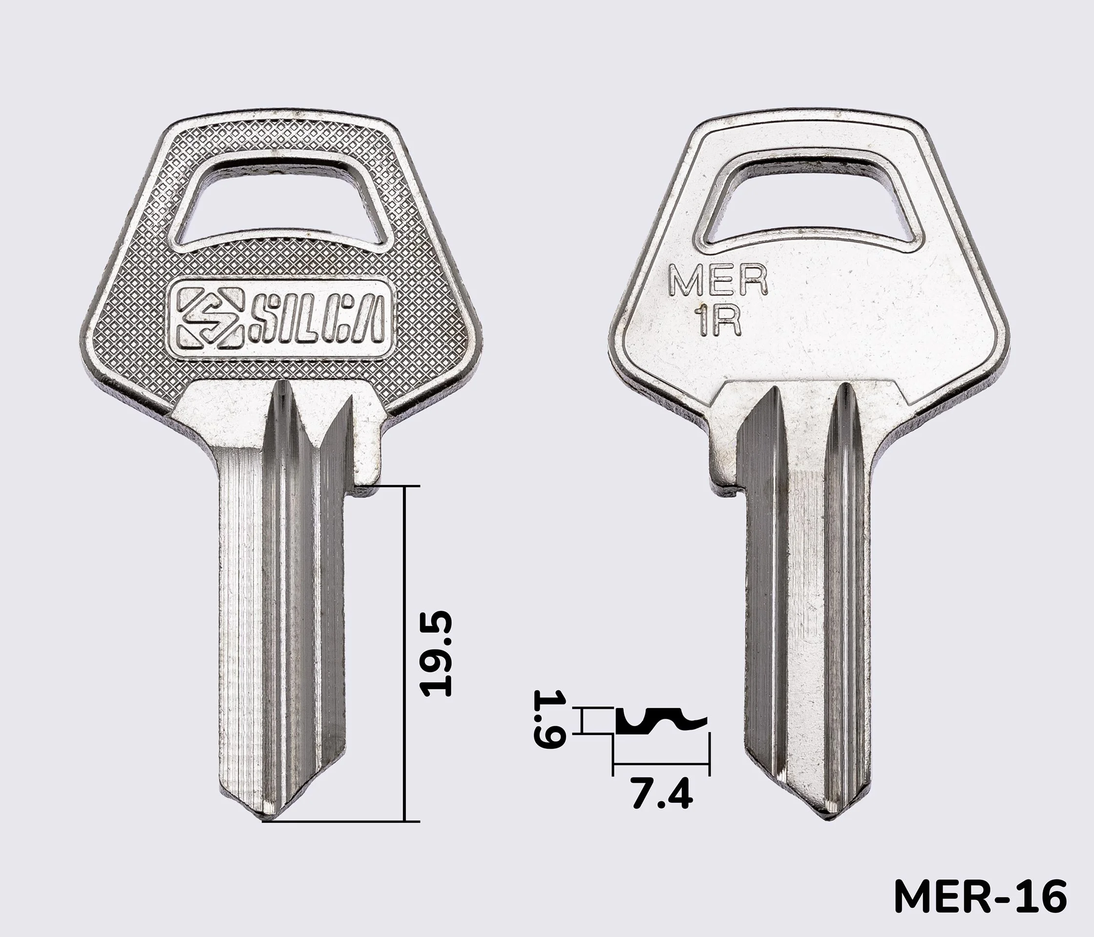 MER1R заготовка ключа английский профиль