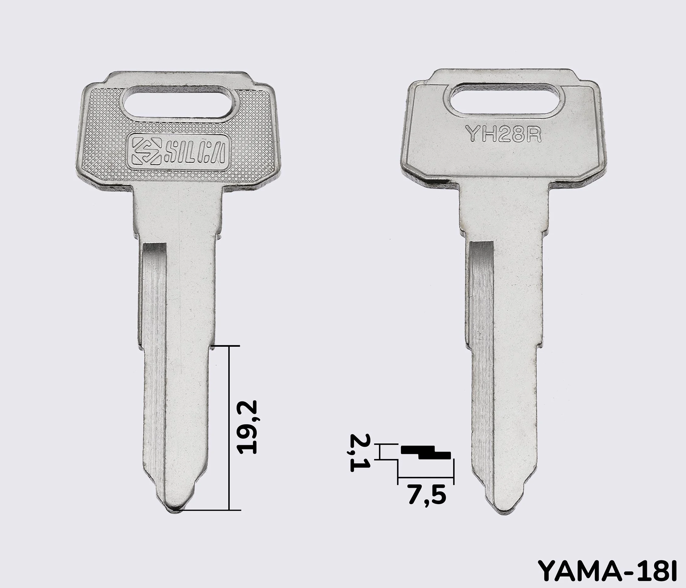YH28R Silca заготовка автомобільного ключа