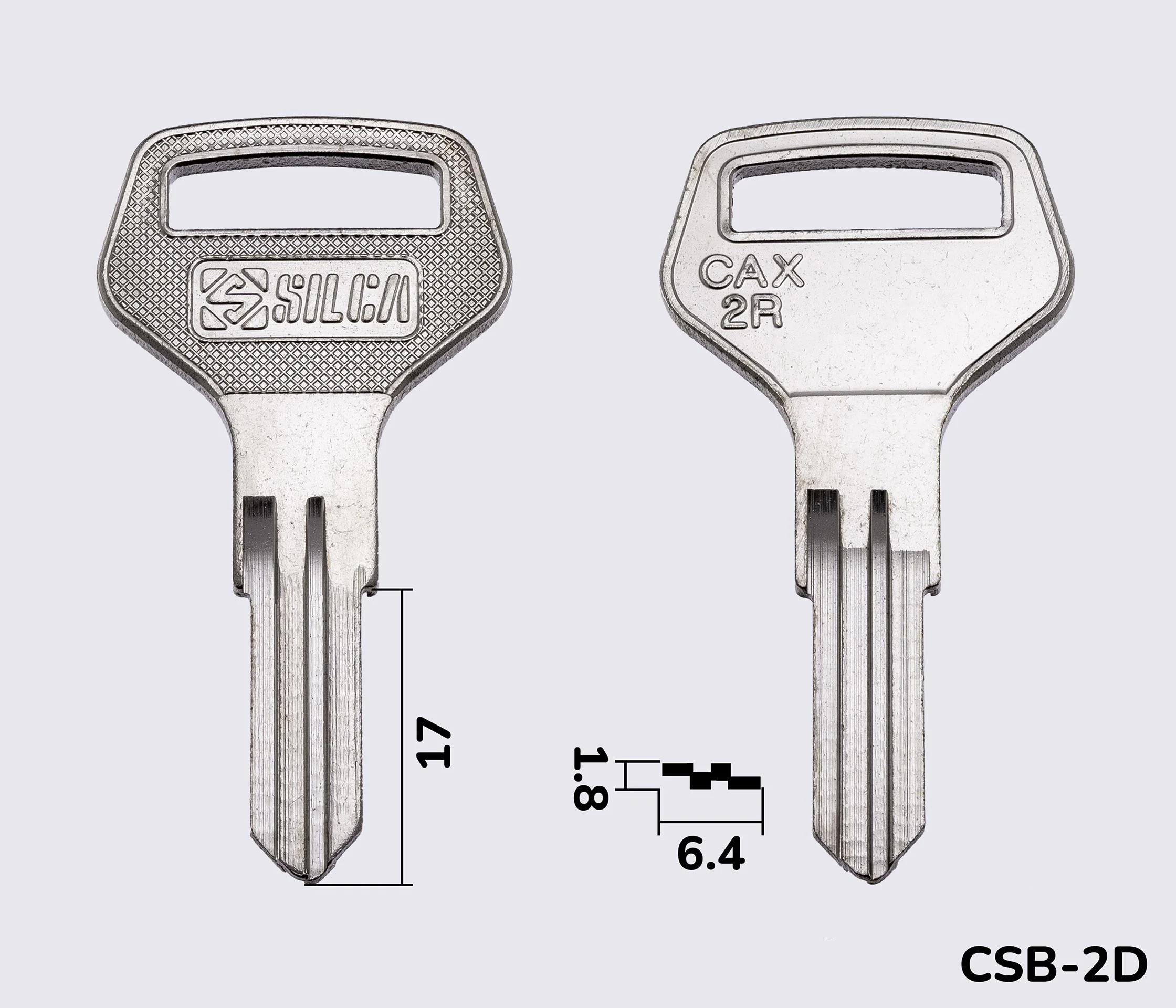 CAX2R Silca заготовка ключа англійський профіль