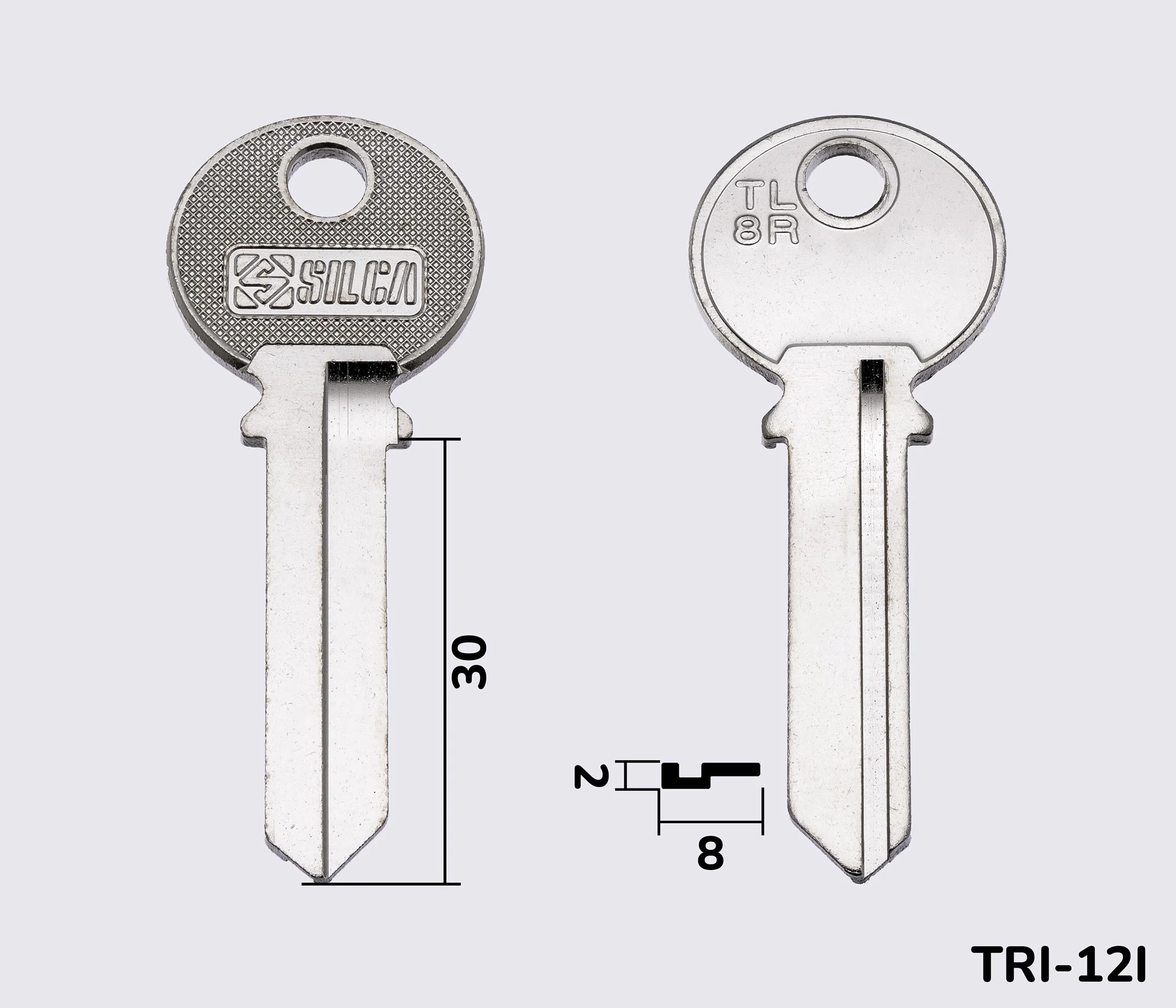 TL8R Silca заготовка ключа англійський профіль