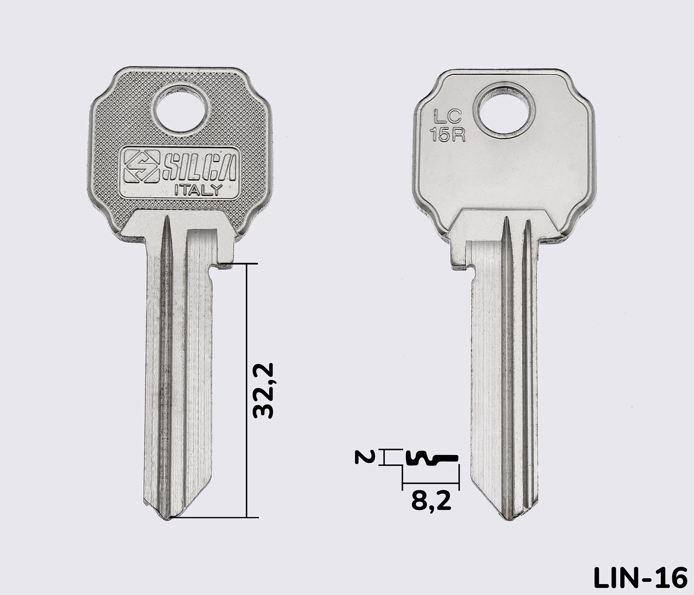 LC15R заготовка ключа англійський профіль