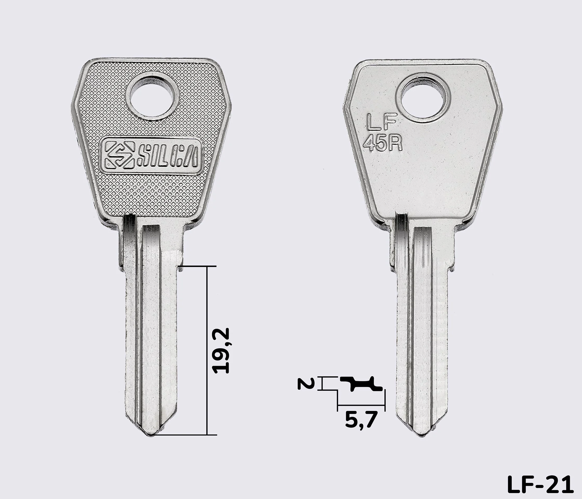 LF45R заготовка ключа англійський профіль