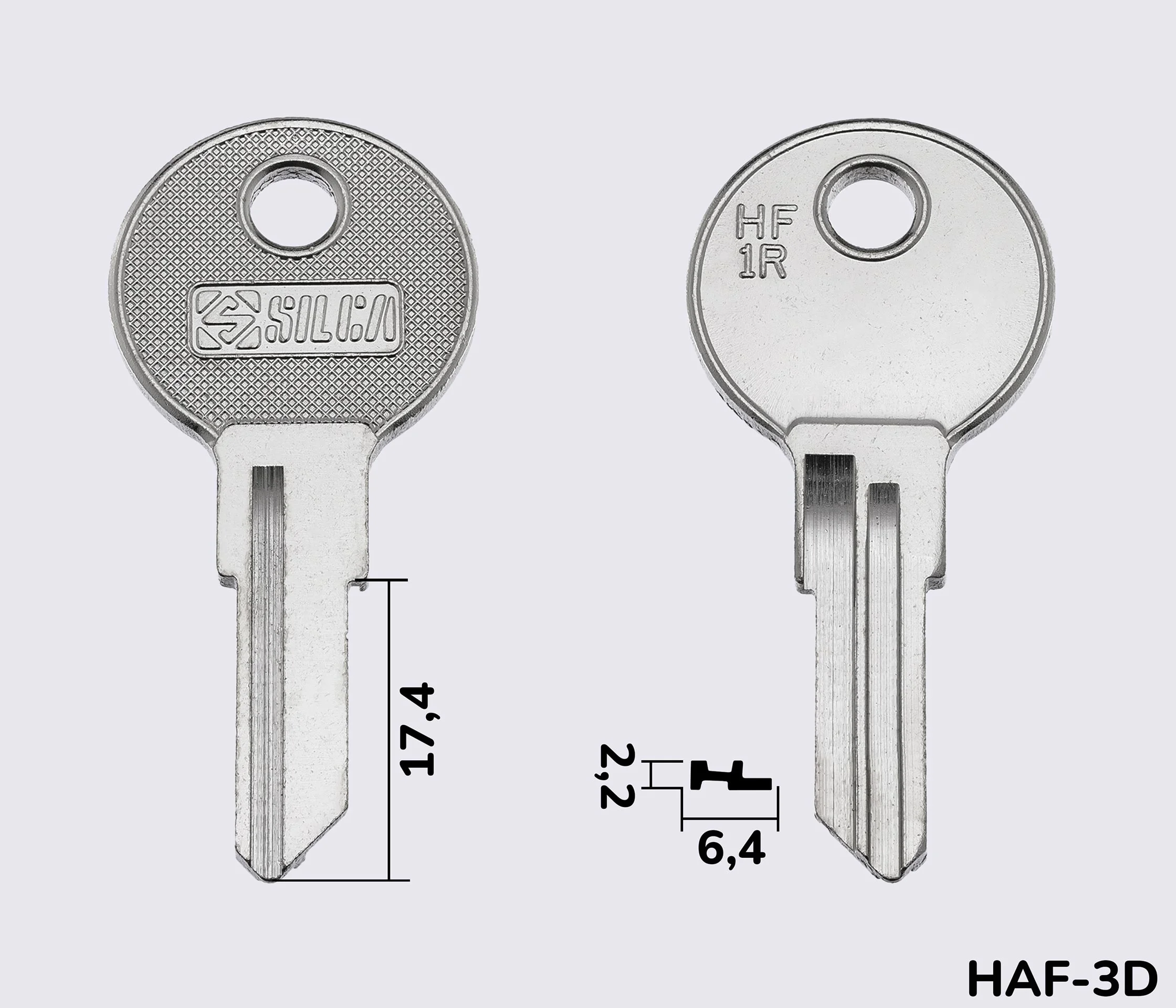 HF1R заготовка ключа англійський профіль