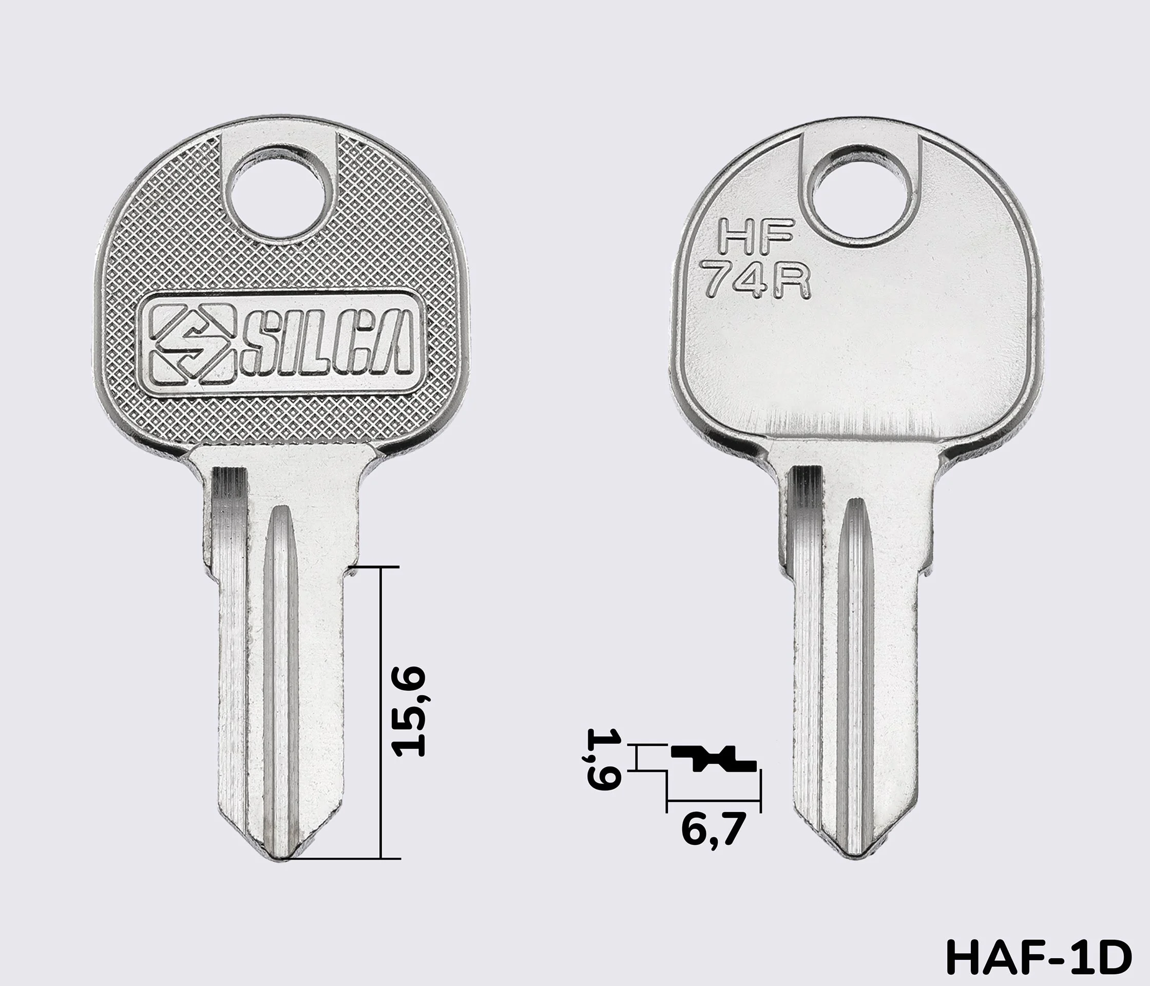 HF74R заготовка ключа англійський профіль