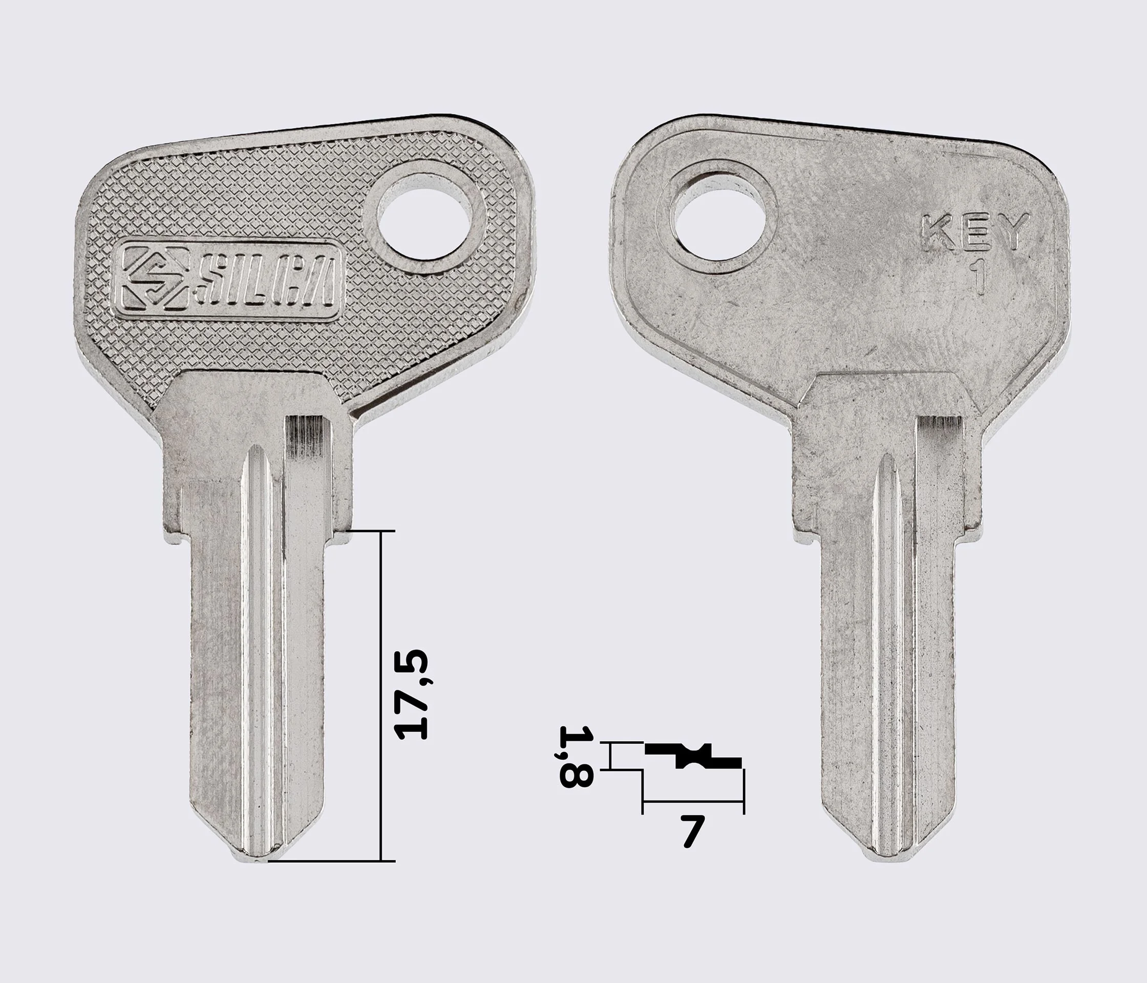 KEY1 заготовка ключа англійський профіль