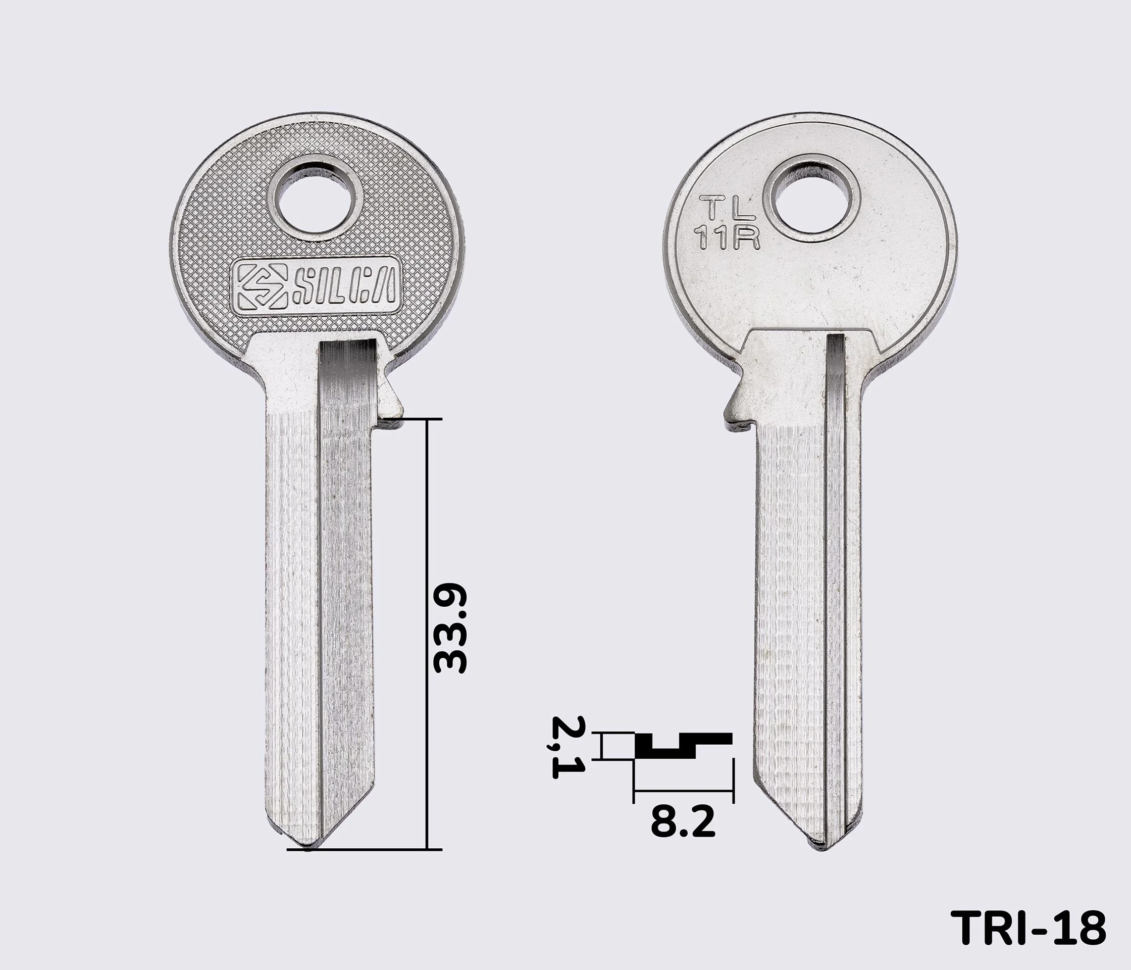 TL11R Silca заготовка ключа англійський профіль