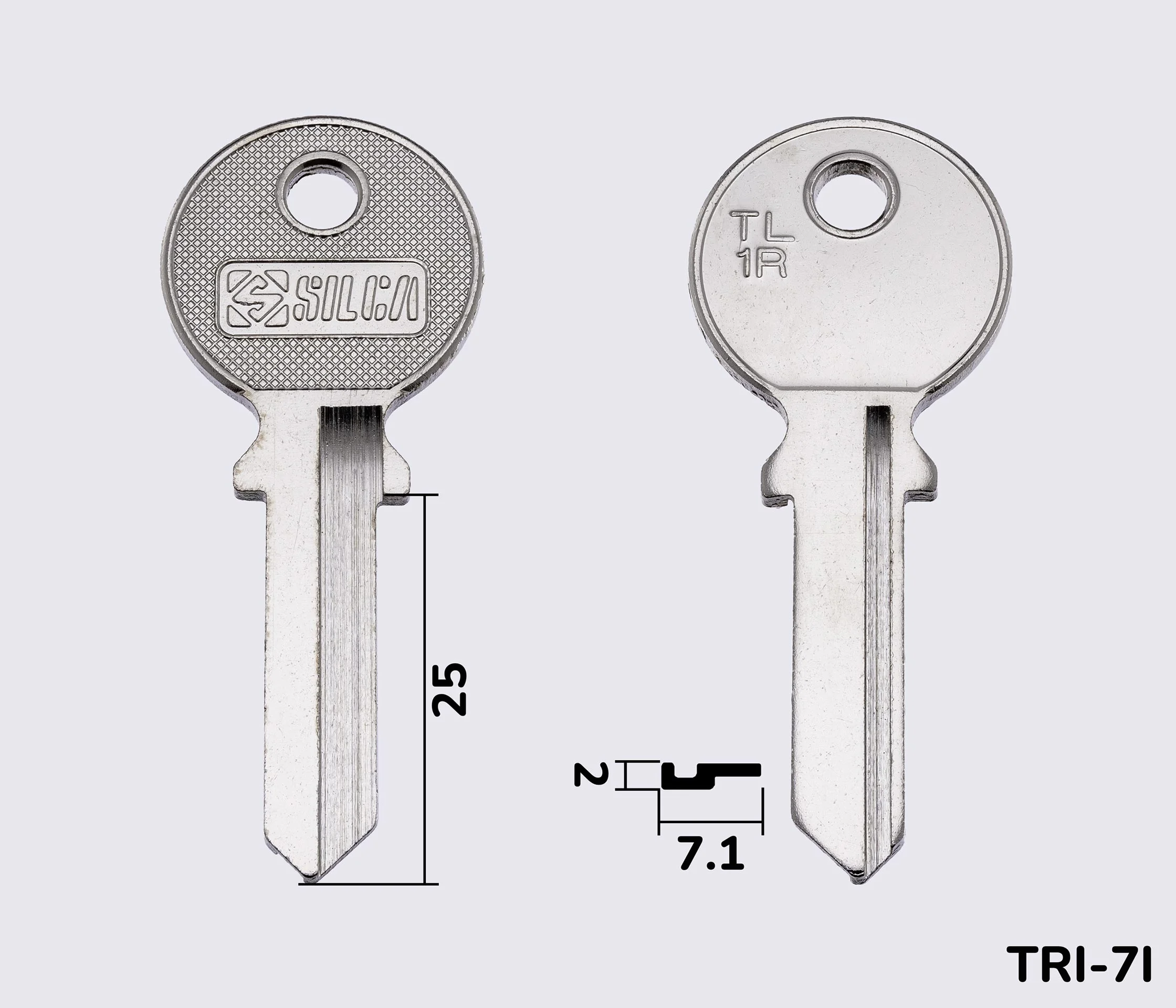 TL1R Silca заготовка ключа англійський профіль