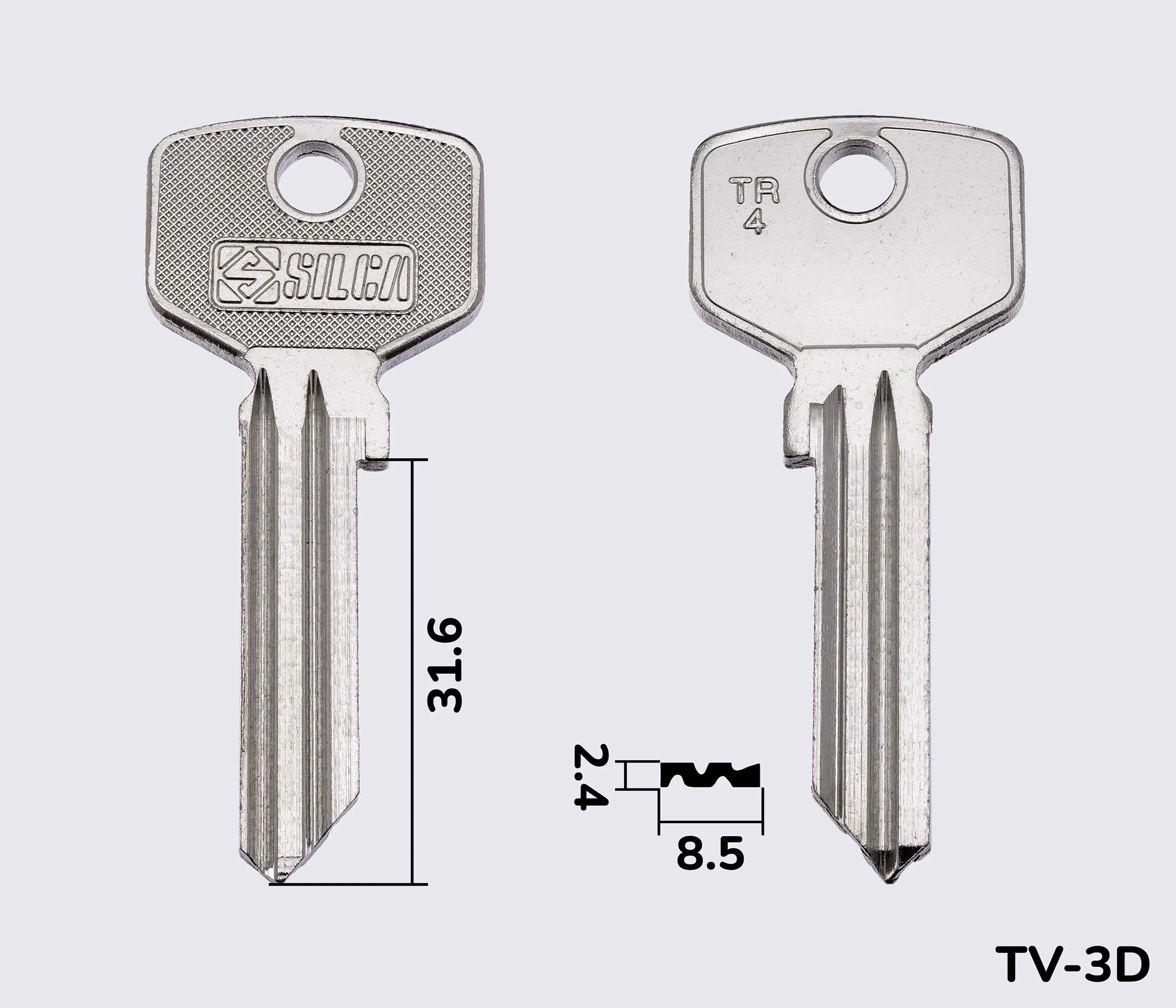 TR4 Silca заготовка ключа англійський профіль