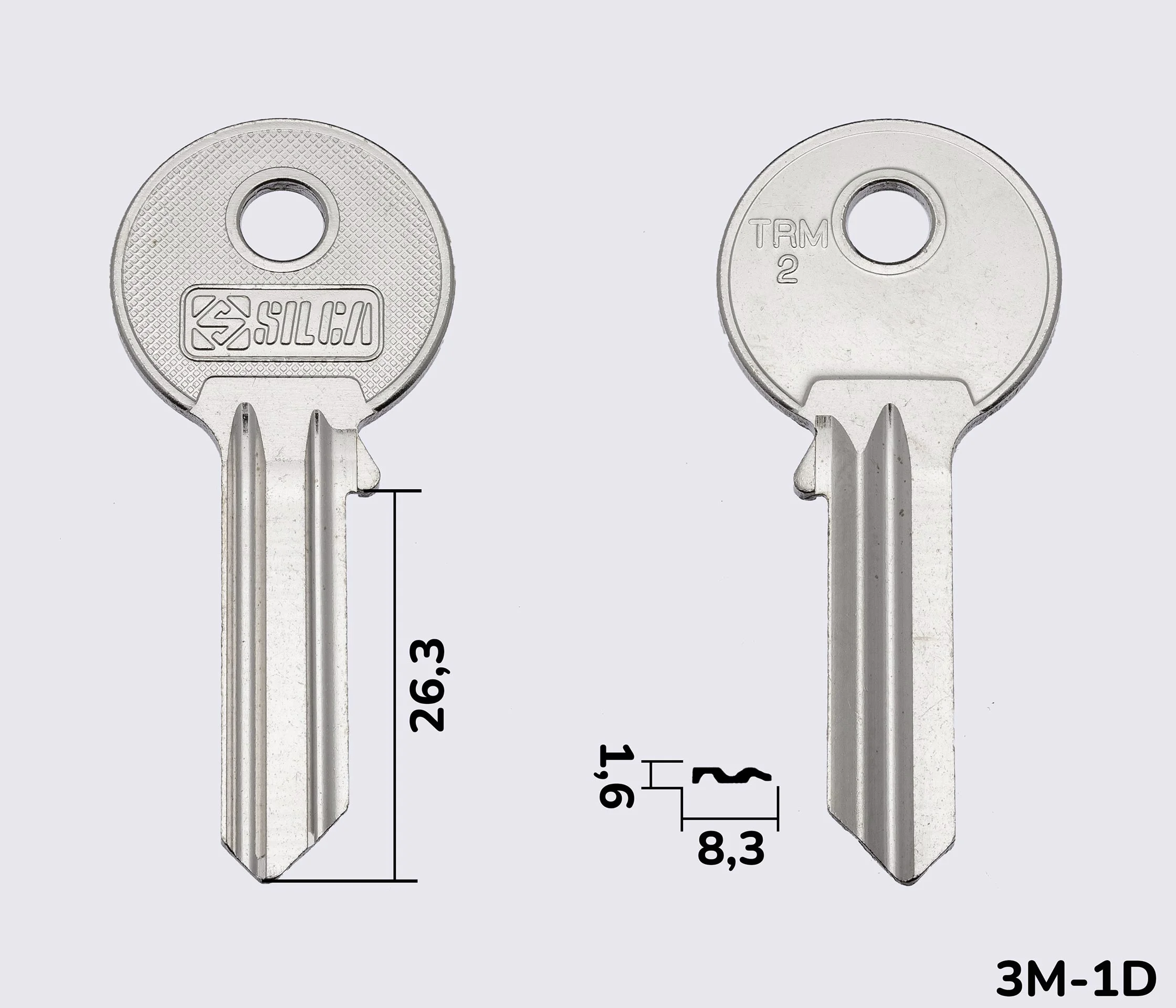 TRM2 Silca заготовка ключа англійський профіль