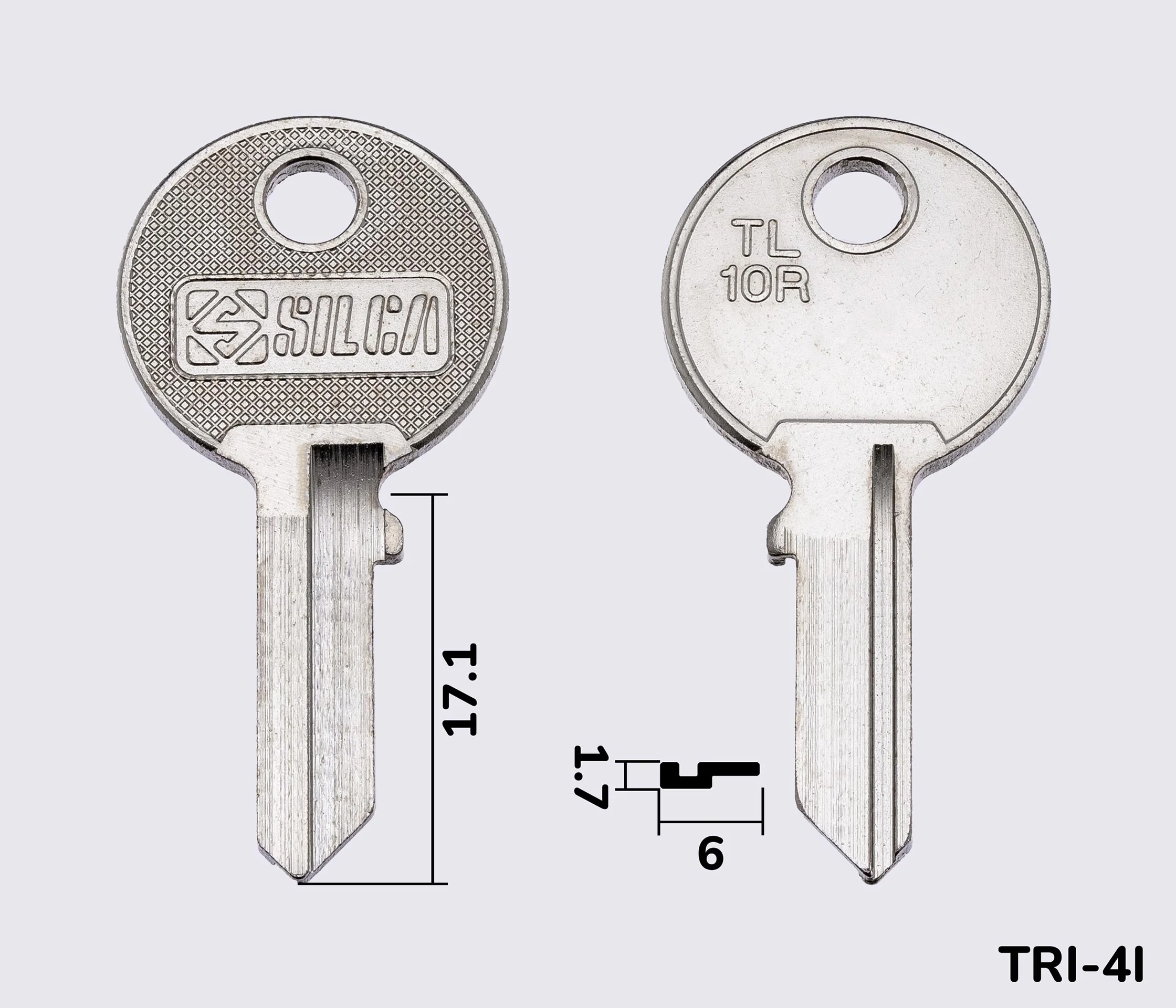 TL10R Silca заготовка ключа англійський профіль
