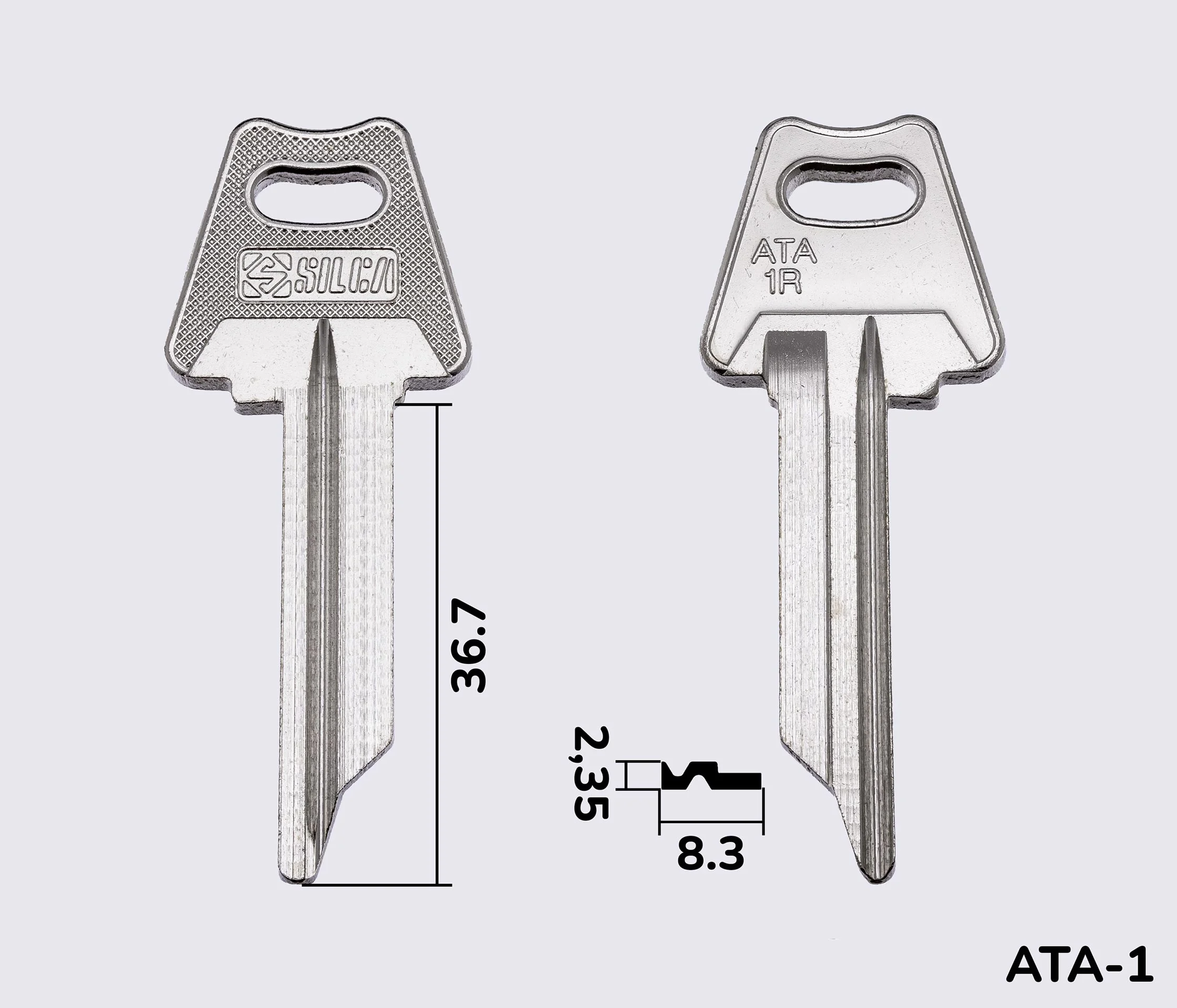 ATA1R Silca заготовка ключа англійський профіль