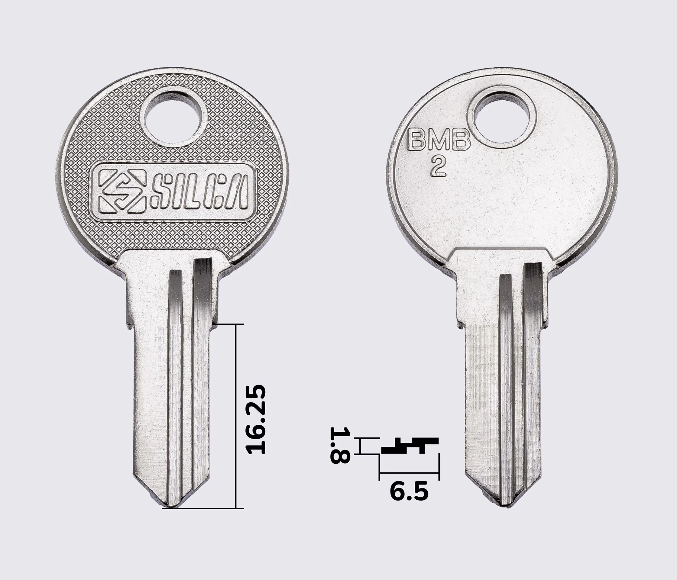 BMB2 Silca заготовка ключа англійський профіль