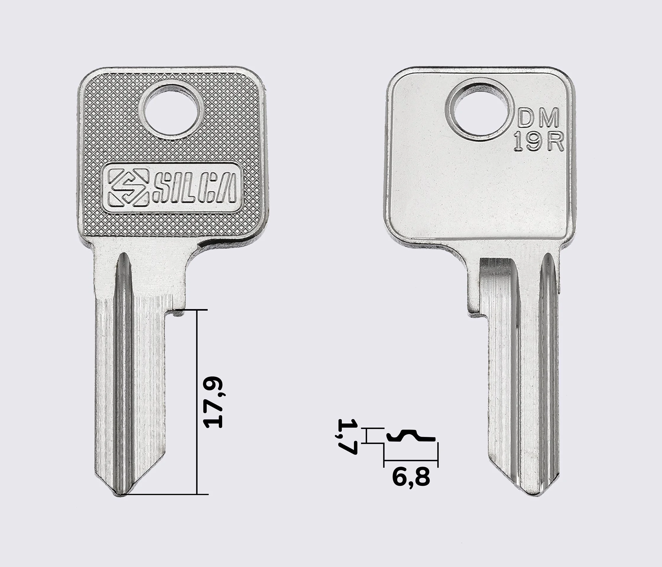 DM19R заготовка ключа англійський профіль
