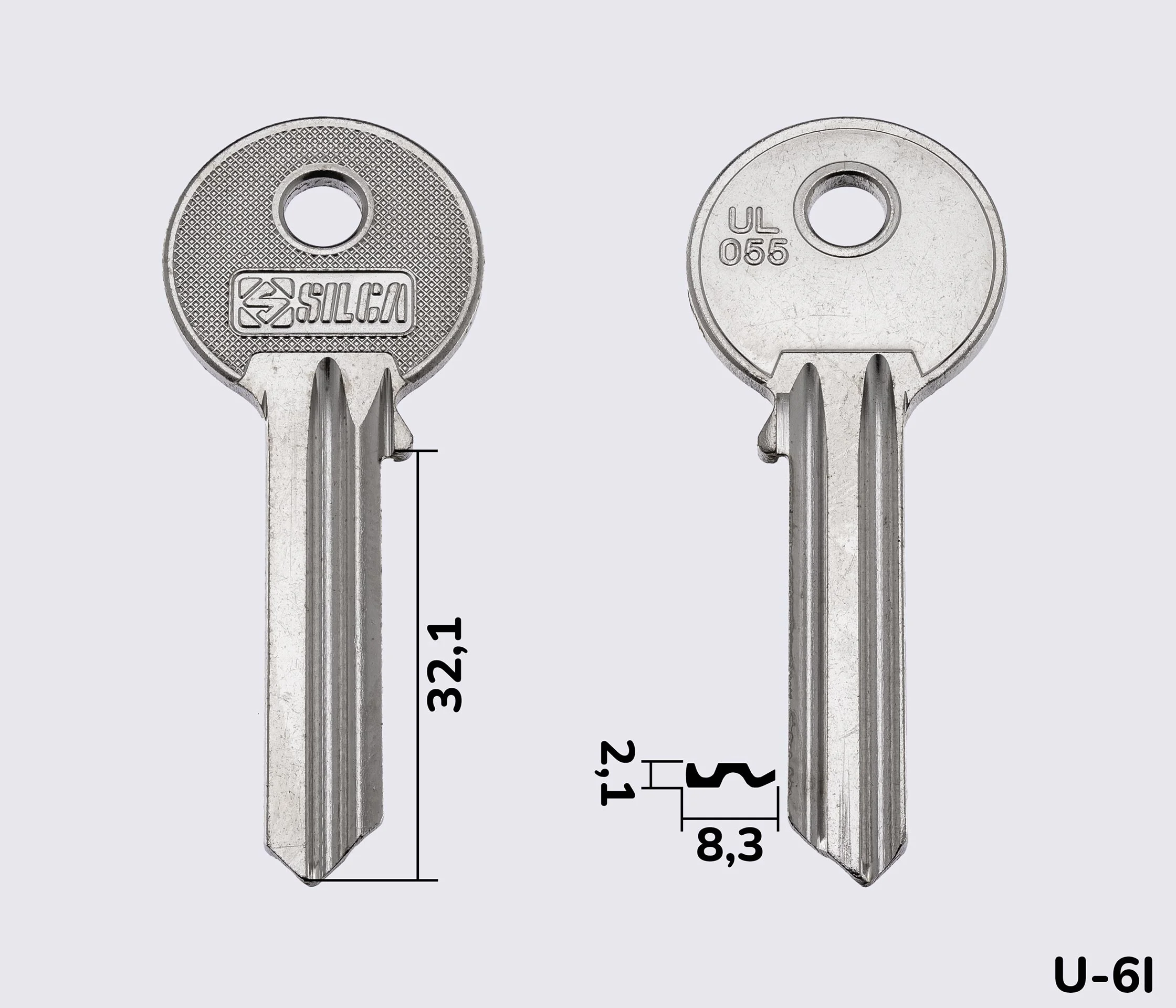 UL055 Silca заготовка ключа англійський профіль