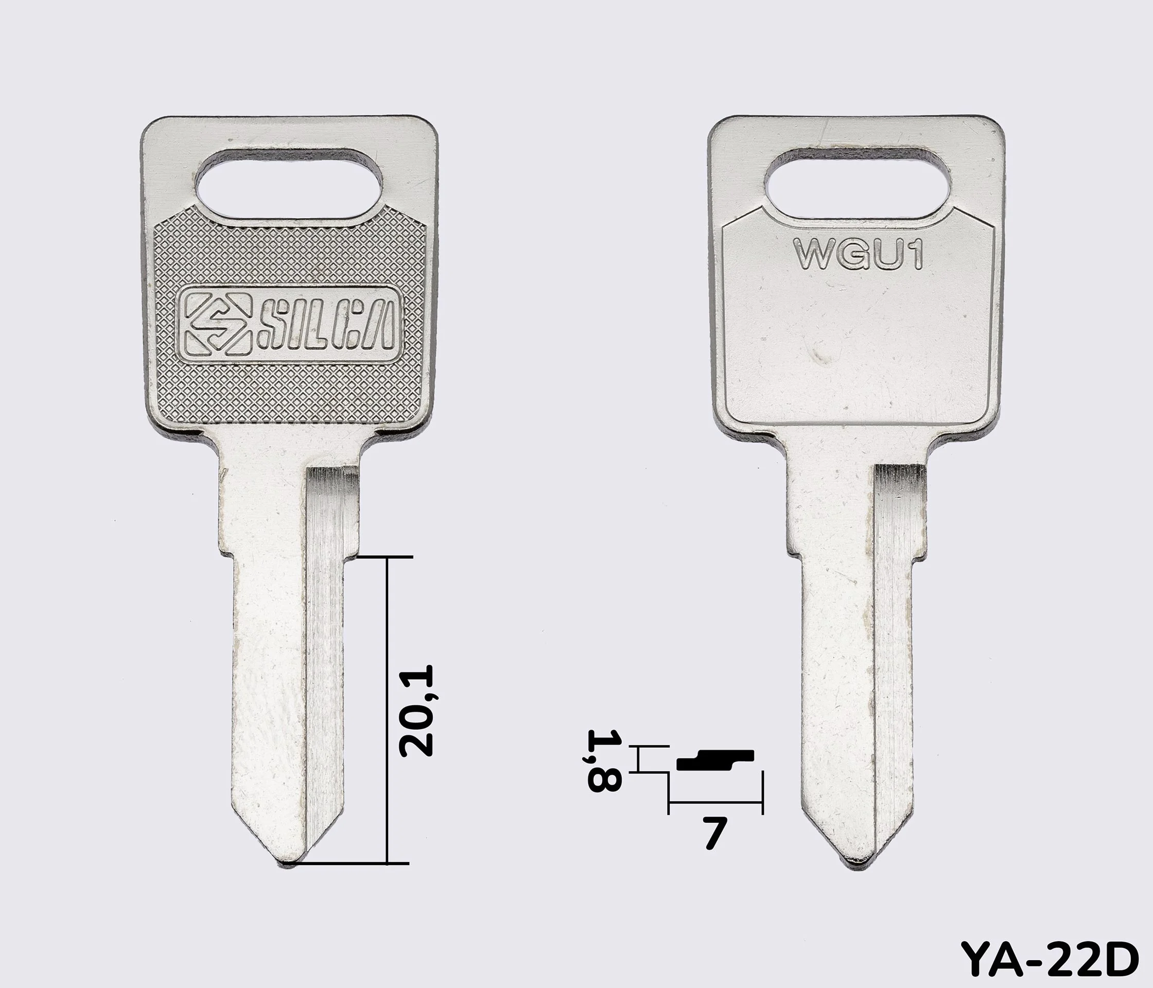 WGU1 Silca заготовка ключа англійський профіль