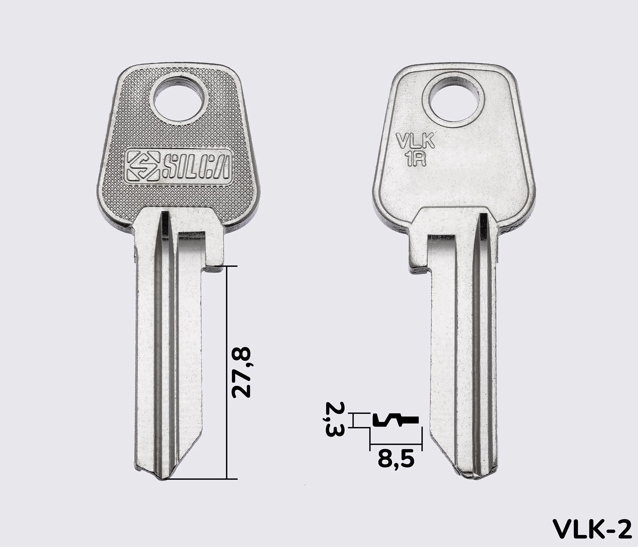 VLK1R Silca заготовка ключа англійський профіль