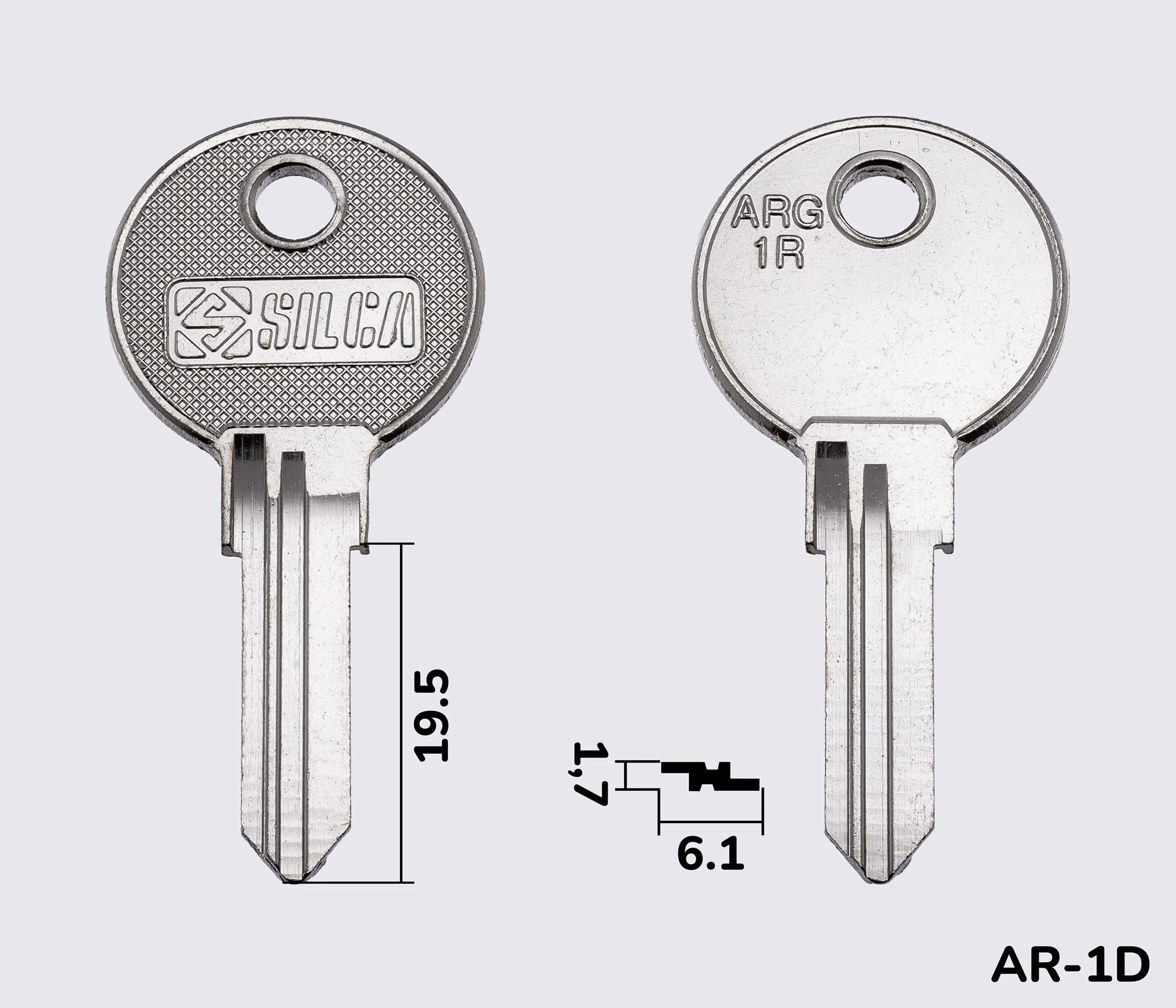 ARG1R Silca заготовка ключа англійський профіль