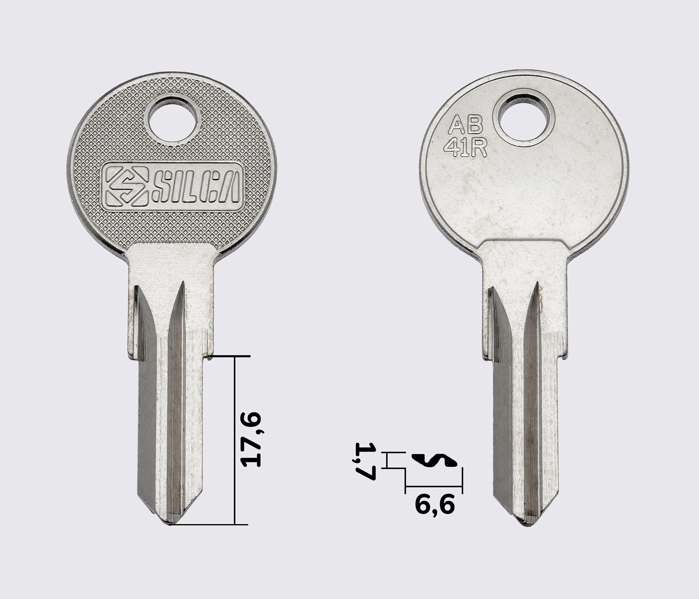 AB41R Silca заготовка ключа англійський профіль