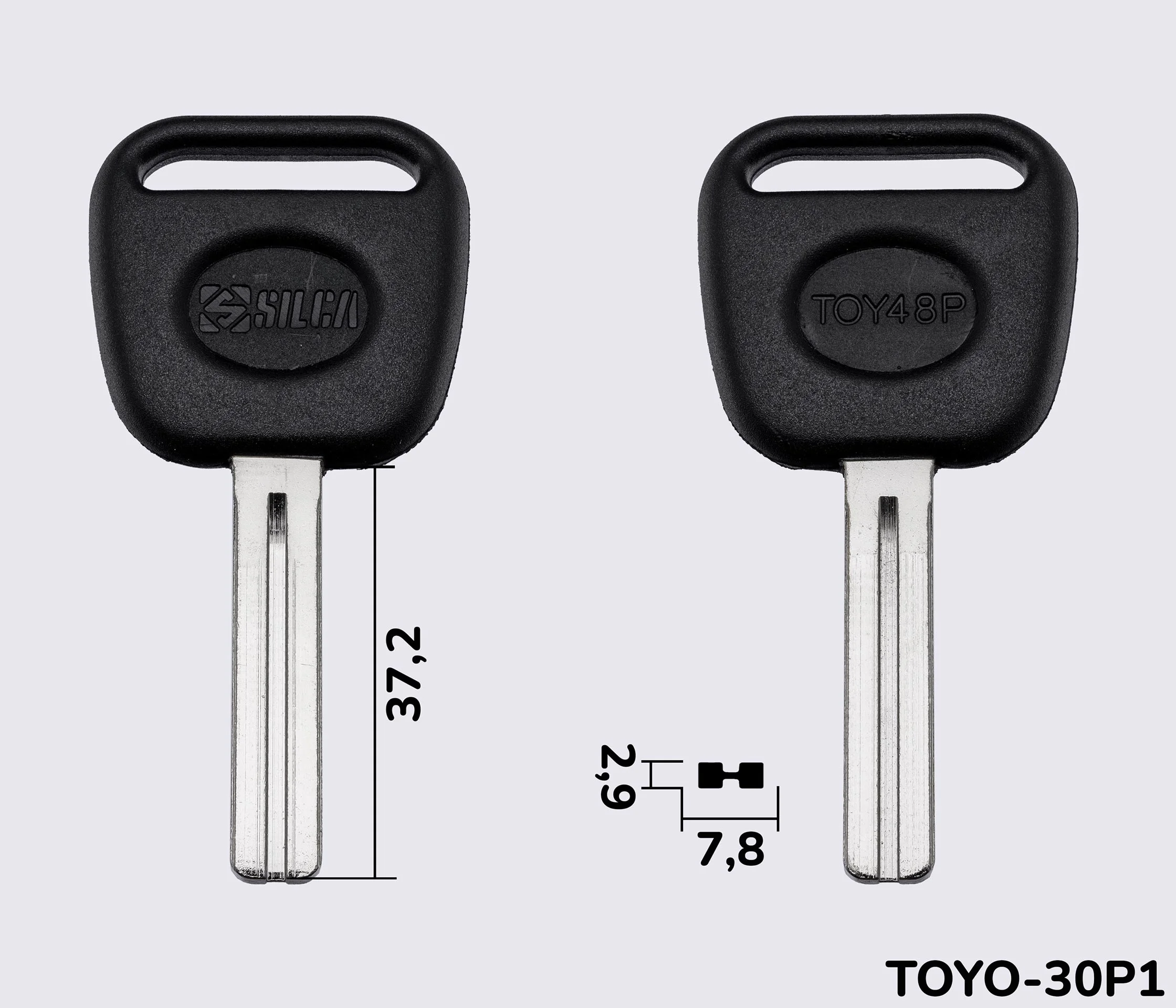 TOY48P Silca заготовка автомобільного ключа