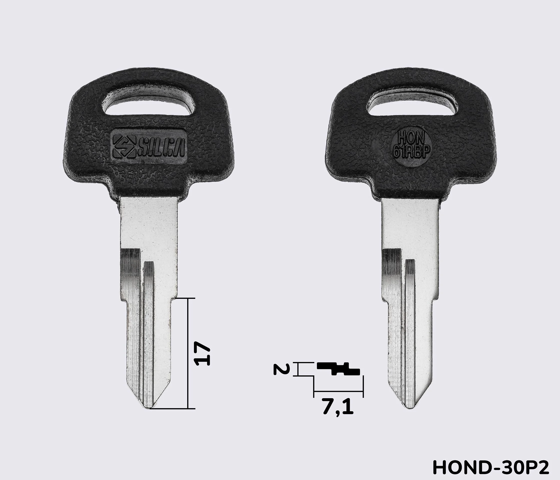 HON61RBP Silca заготовка автомобільного ключа