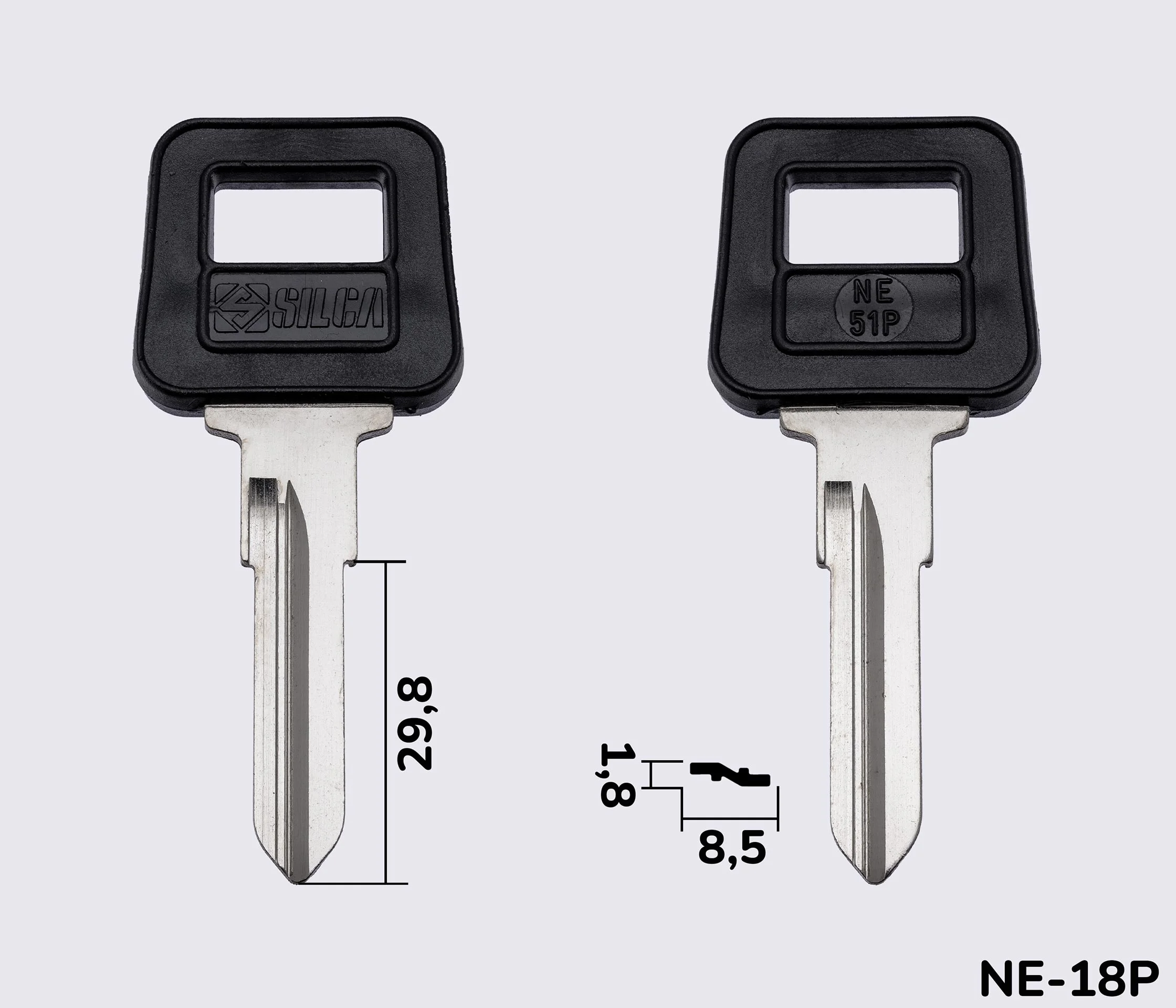 NE51P Silca заготовка автомобільного ключа