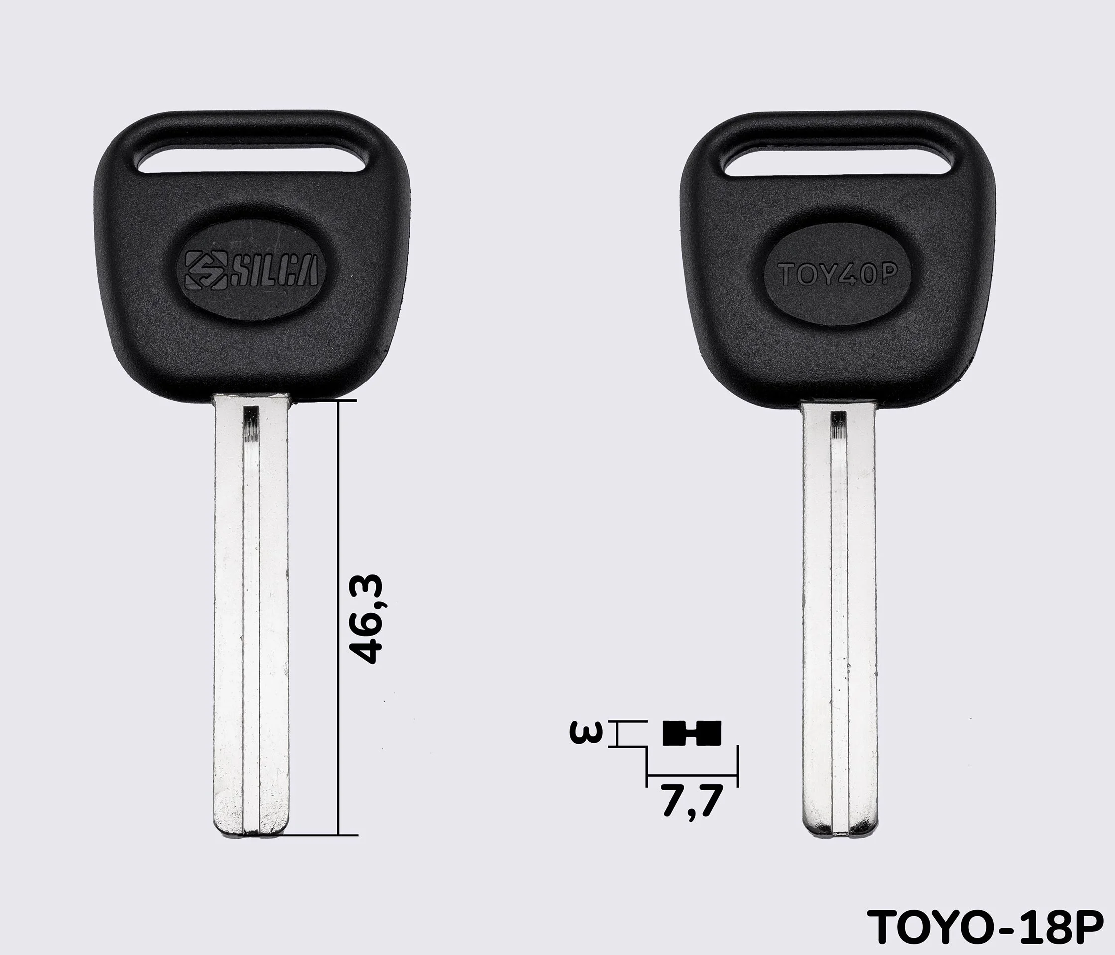 TOY40P Silca заготовка автомобільного ключа