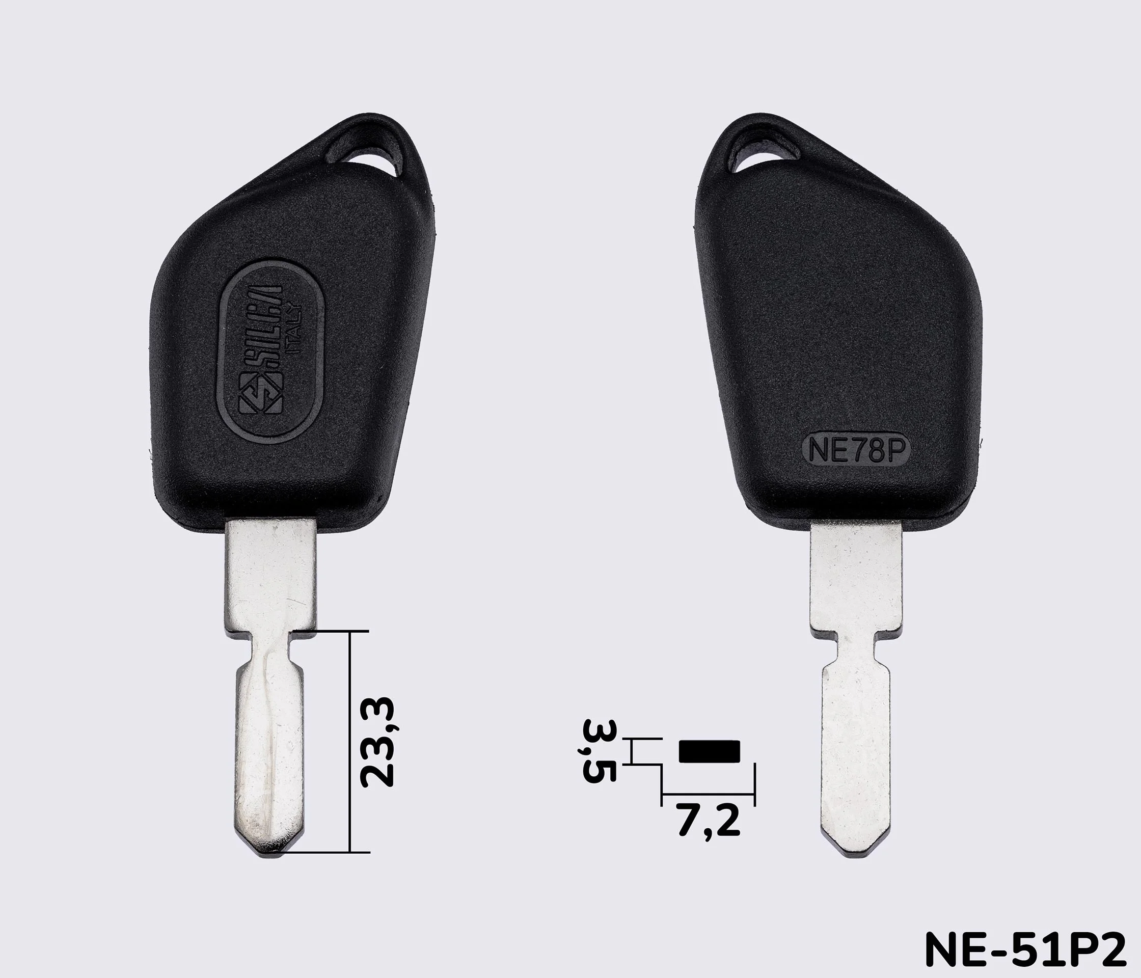 NE78P Silca заготовка автомобільного ключа