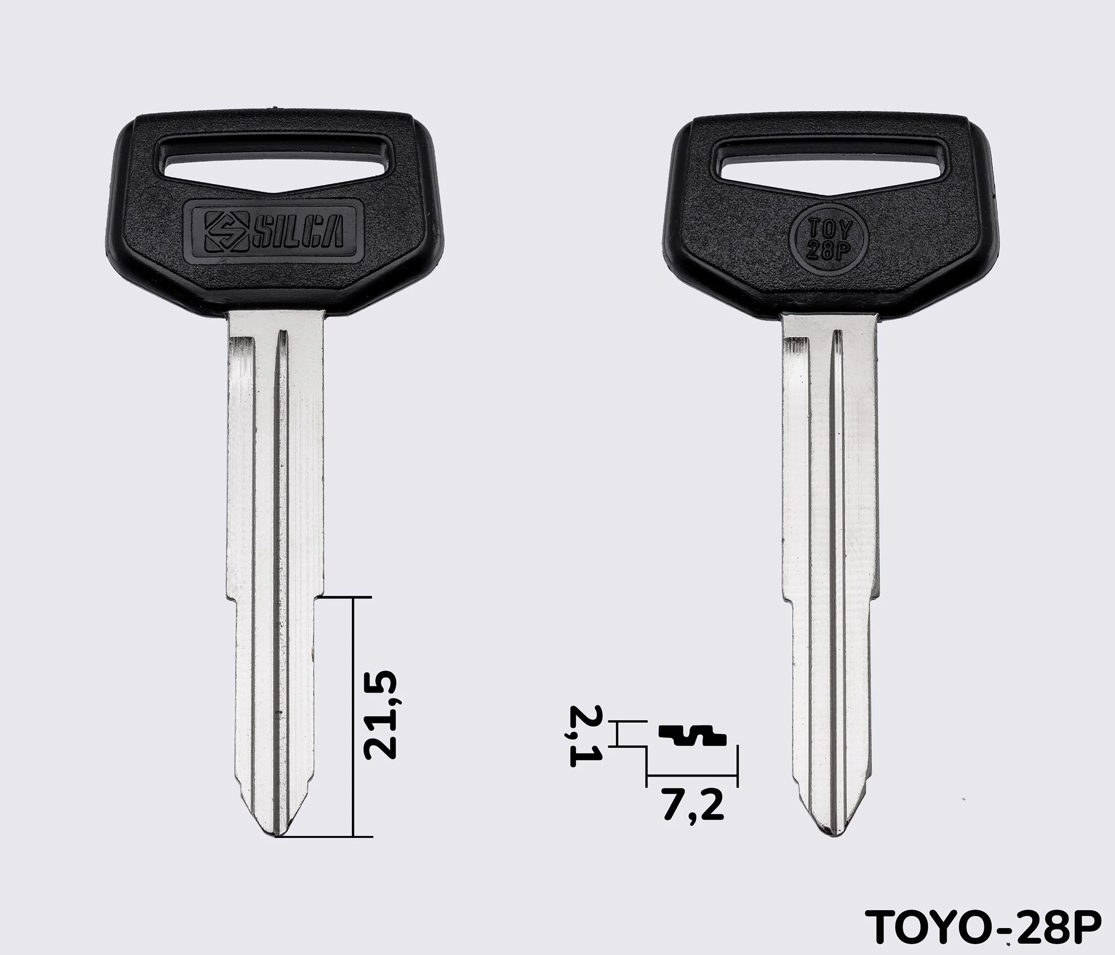 TOY28P Silca заготовка автомобільного ключа