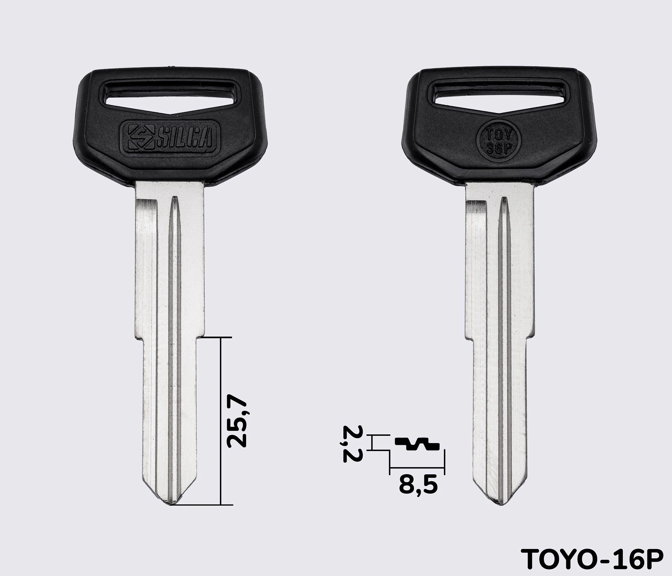 TOY36P Silca заготовка автомобільного ключа