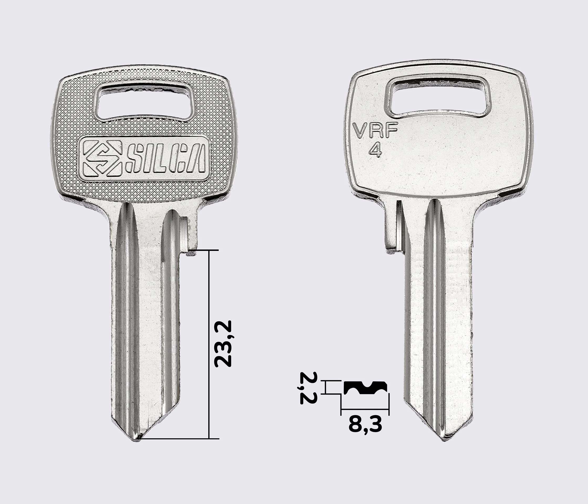 VRF4 Silca заготовка ключа англійський профіль