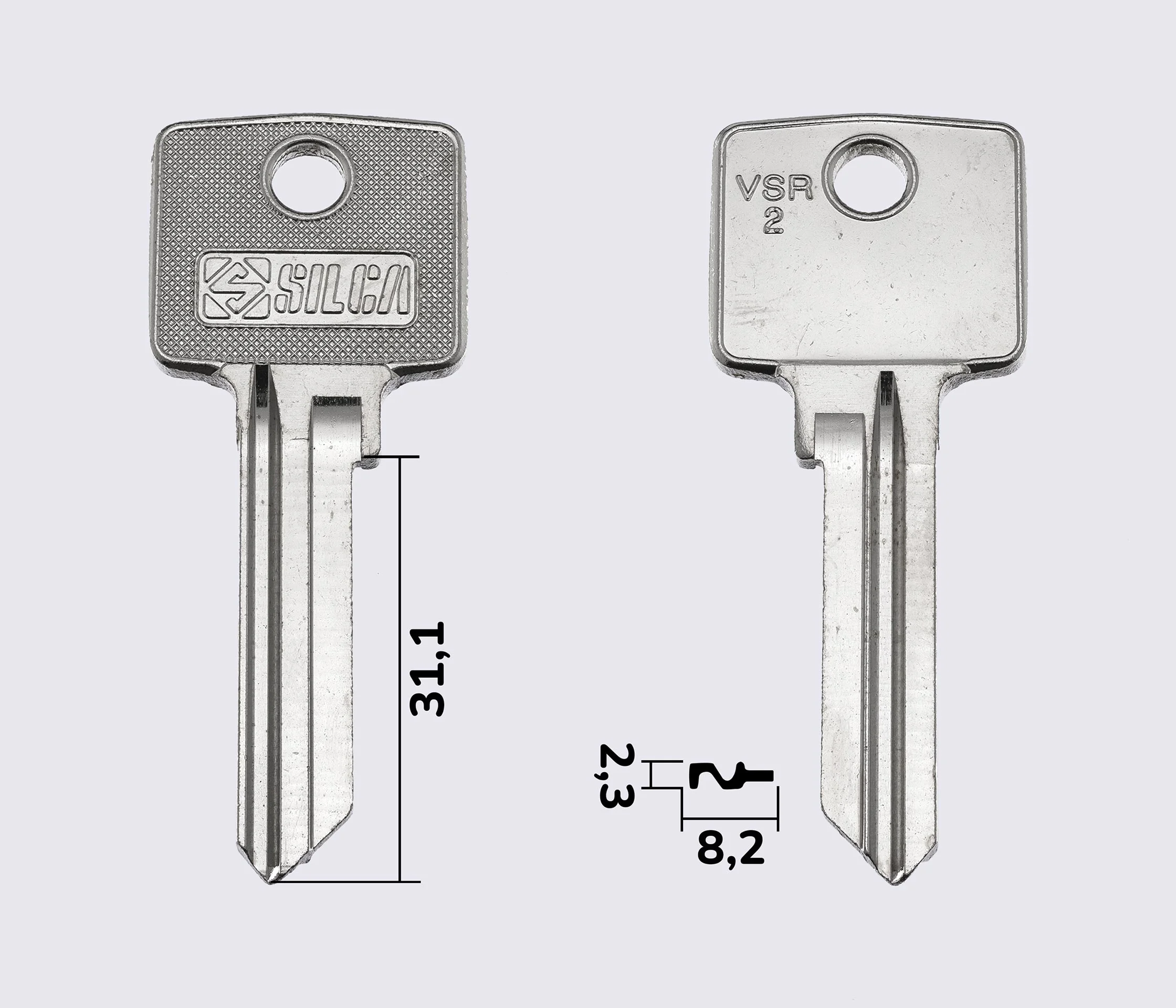 VSR2 Silca заготовка ключа англійський профіль