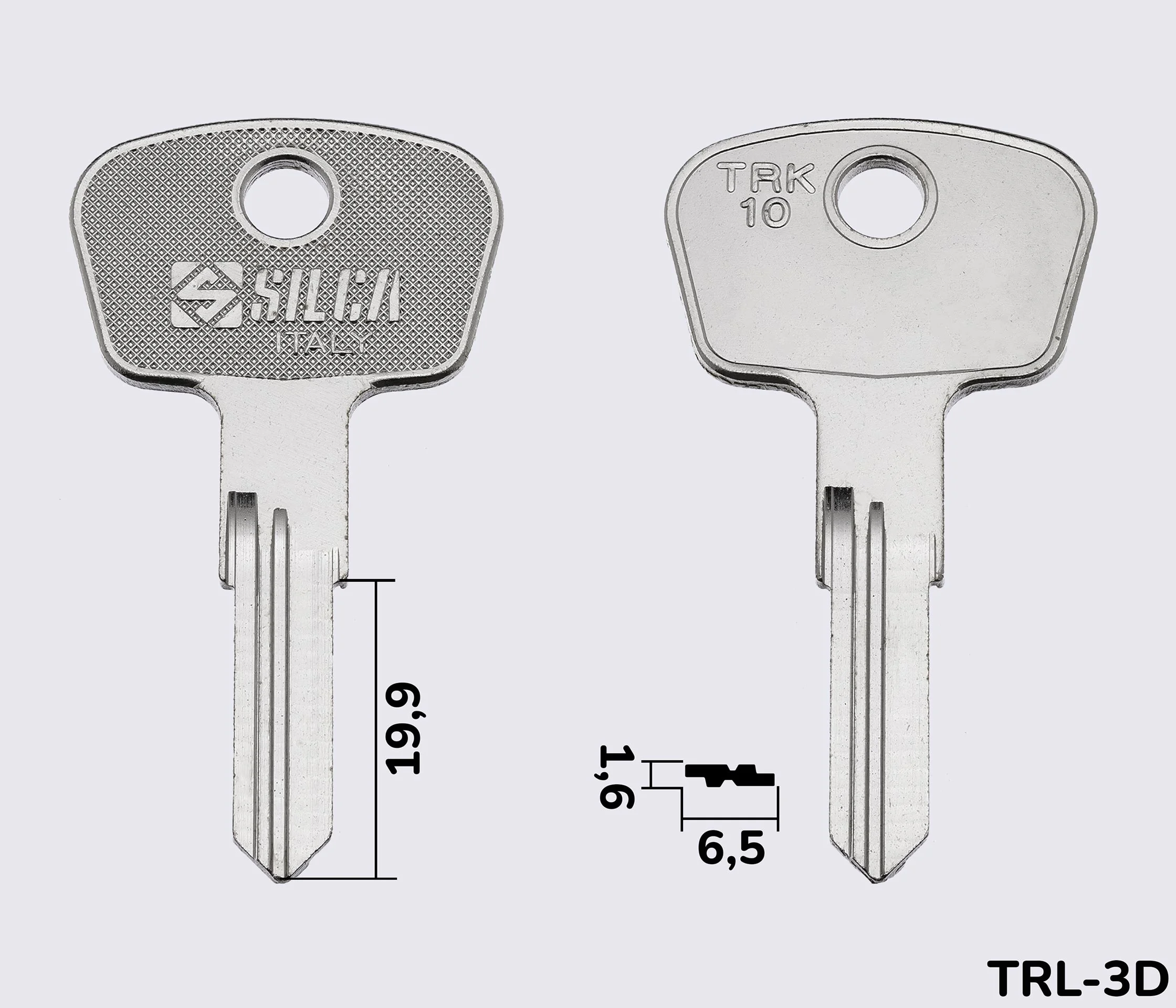 TRK10 Silca заготовка ключа англійський профіль