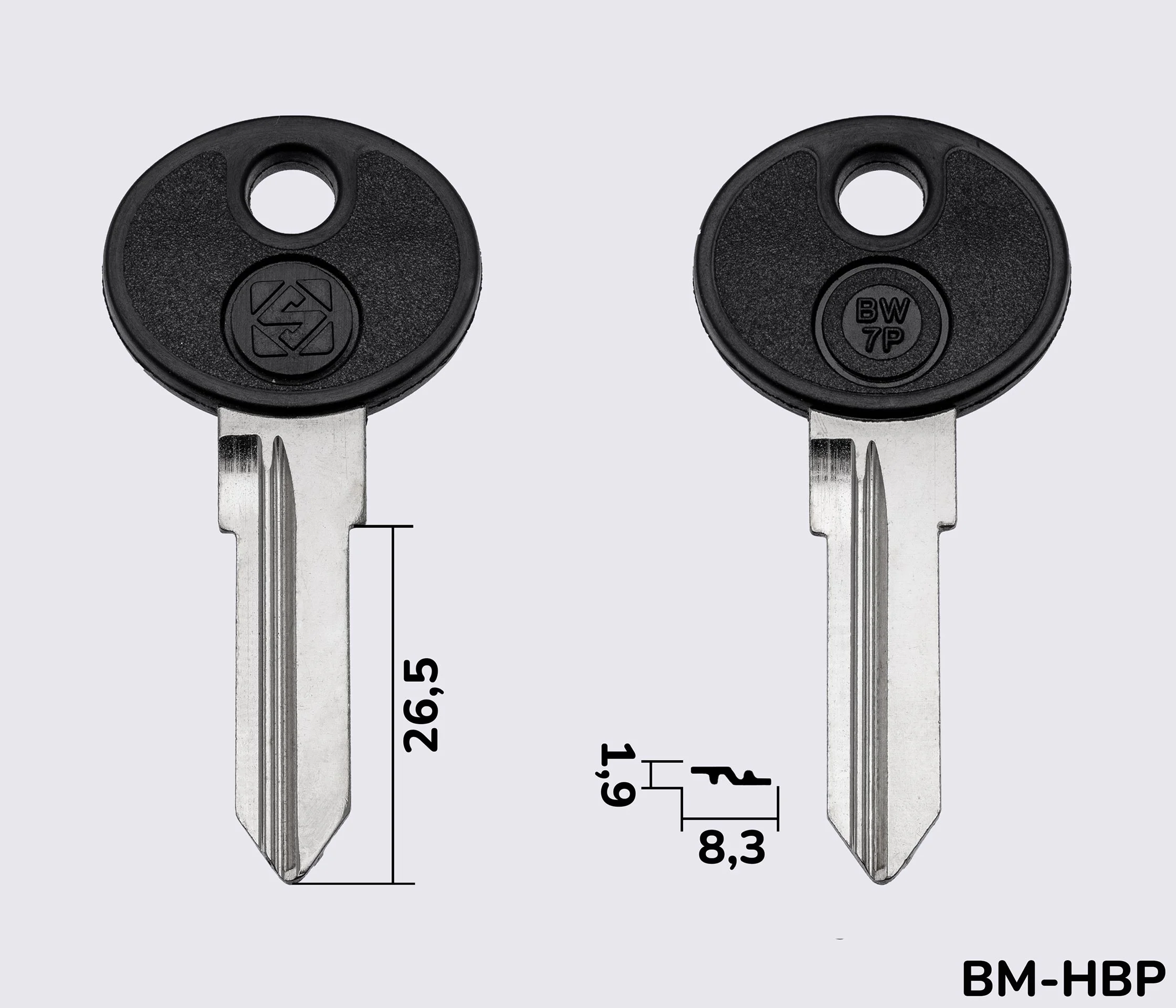 BW7P Silca заготовка автомобільного ключа