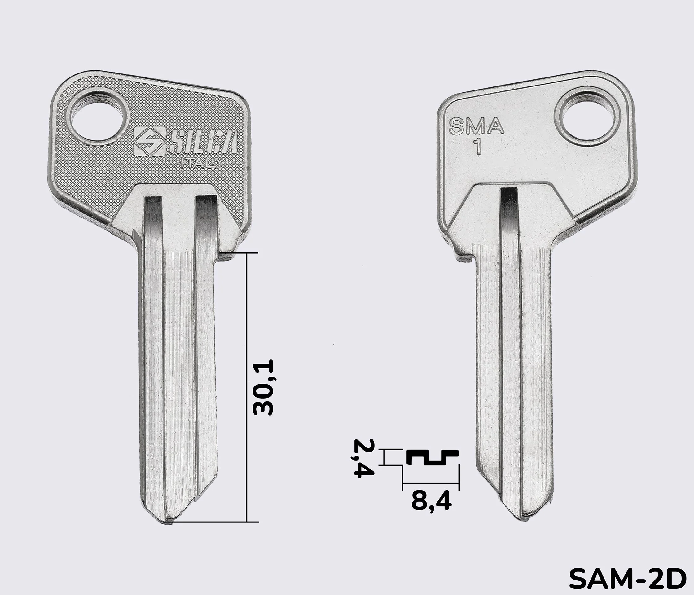 SMA1 Silca заготовка ключа англійський профіль