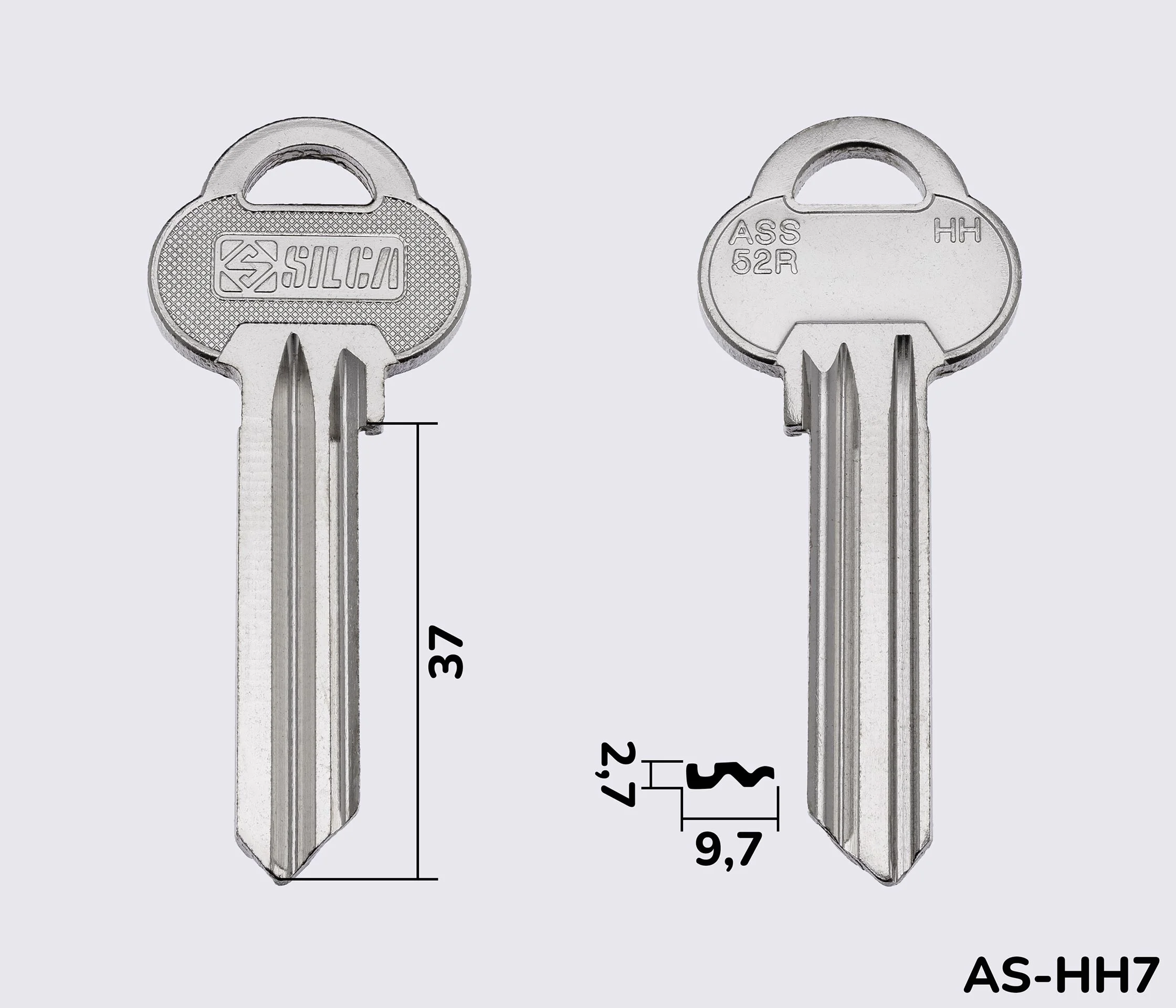 ASS52R заготовка ключа англійський профіль