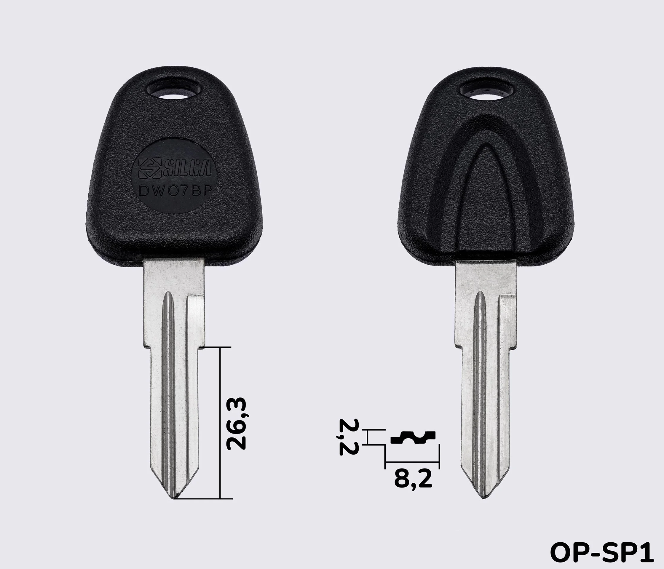 DWO7BP (сталь) Silca заготовка автомобільного ключа