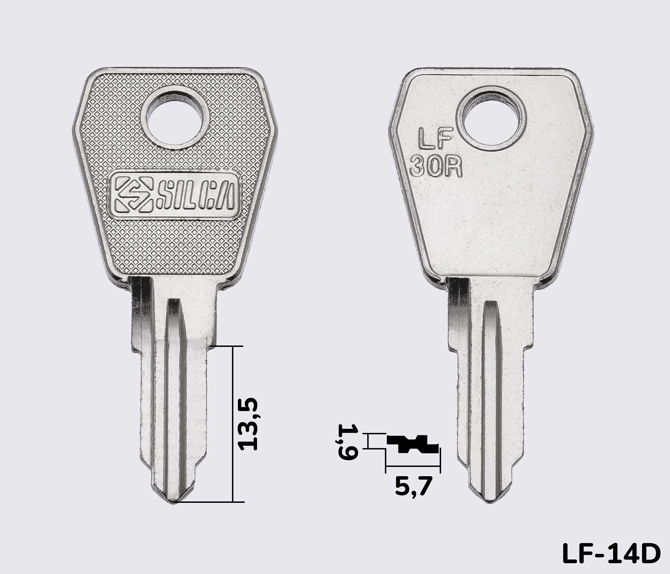 LF30R Silca заготовка ключа англійський профіль
