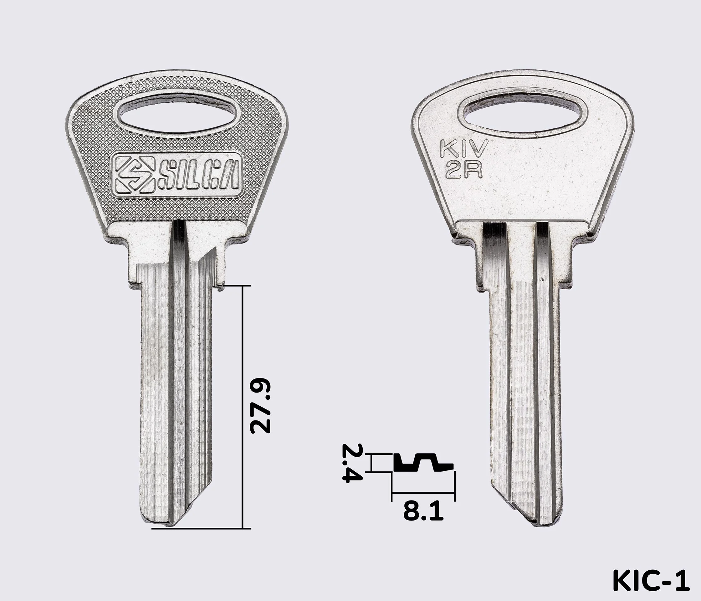 KIV2R Silca заготовка ключа англійський профіль