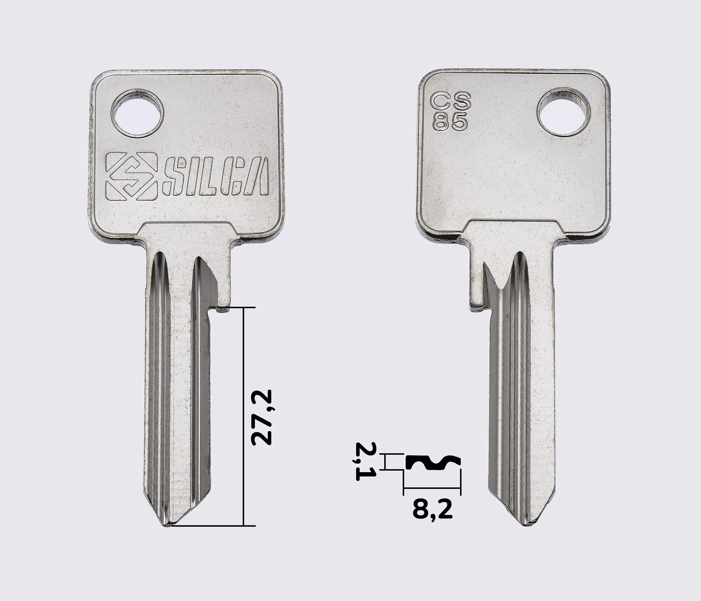 CS85 Silca заготовка ключа английский профиль