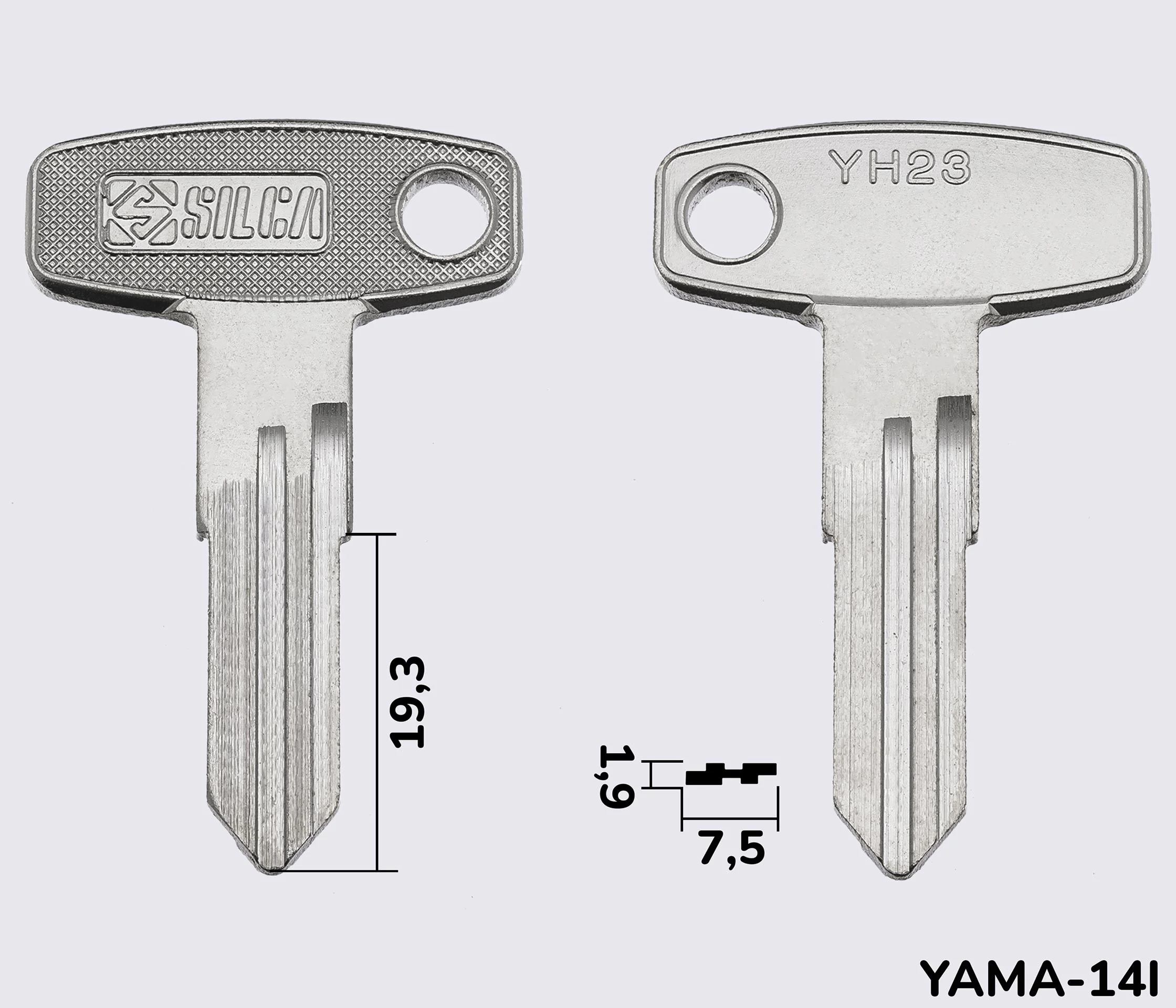 YH23 Silca заготовка автомобільного ключа