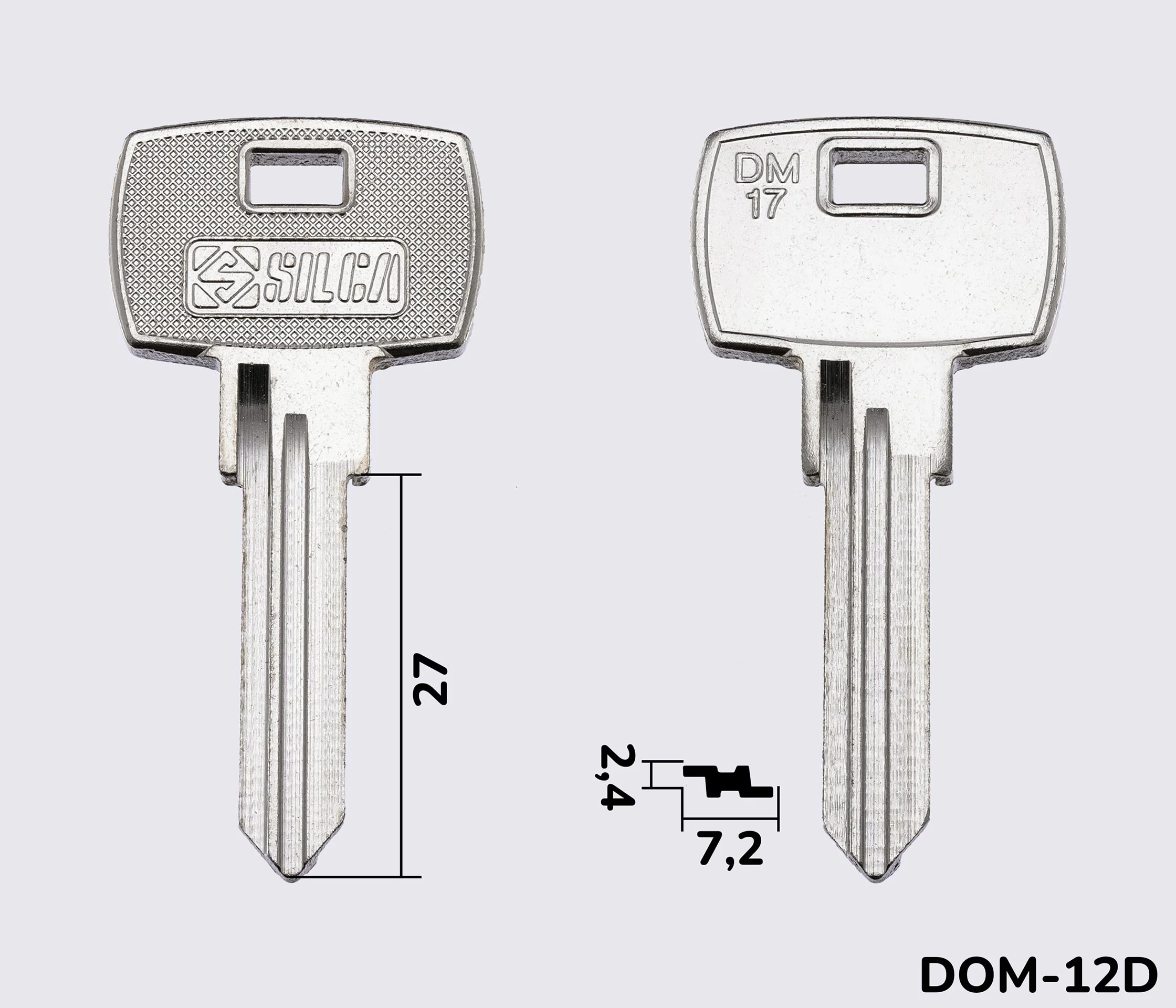 DM17 Silca заготовка ключа англійський профіль