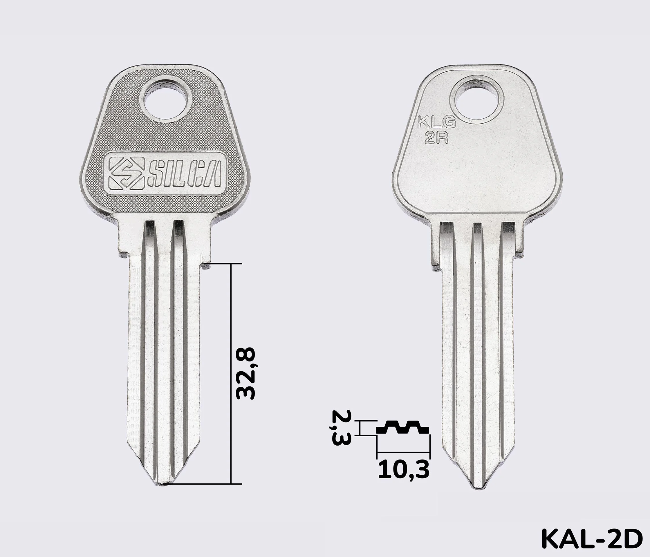 KLG2R Silca заготовка ключа англійський профіль