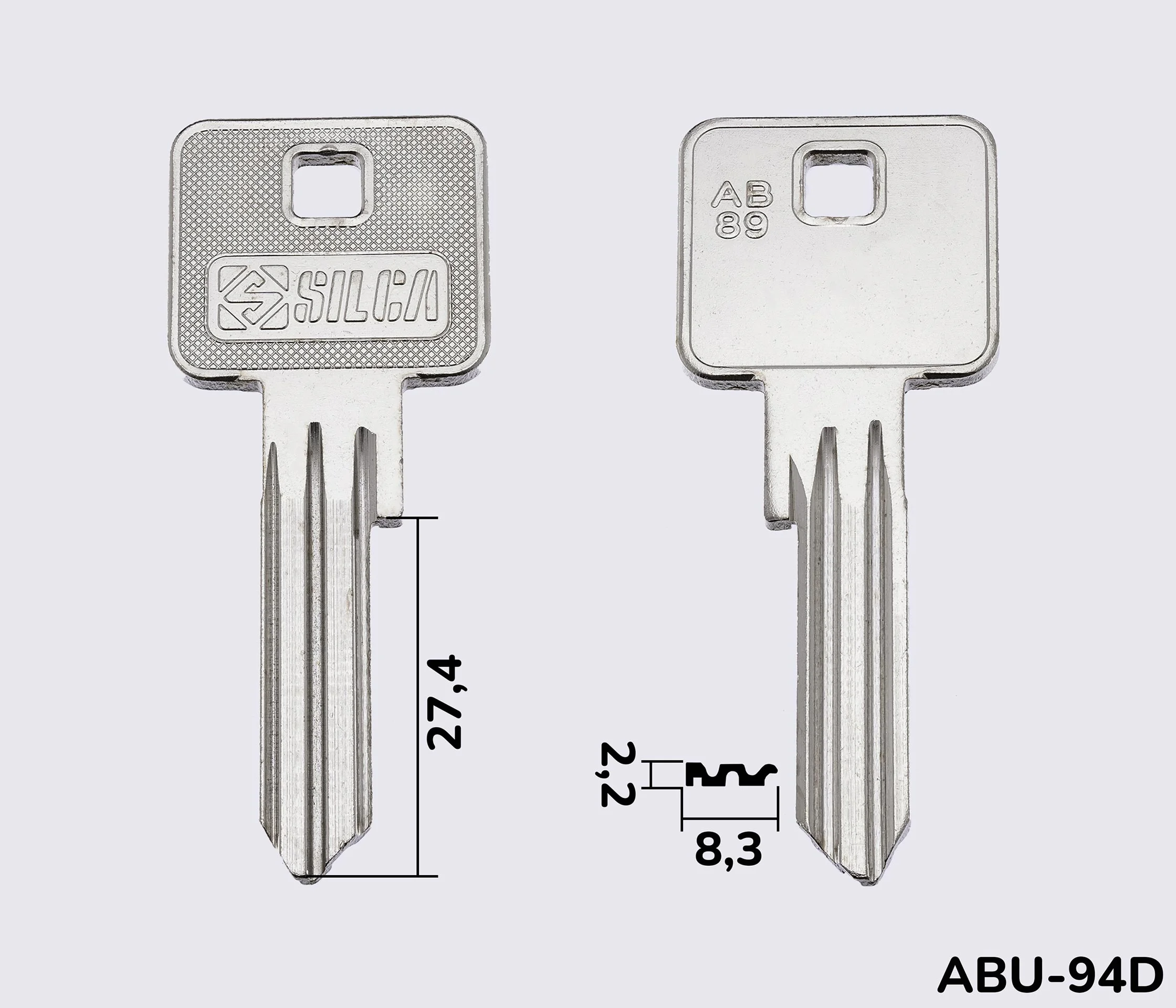 AB89 Silca заготовка ключа англійський профіль