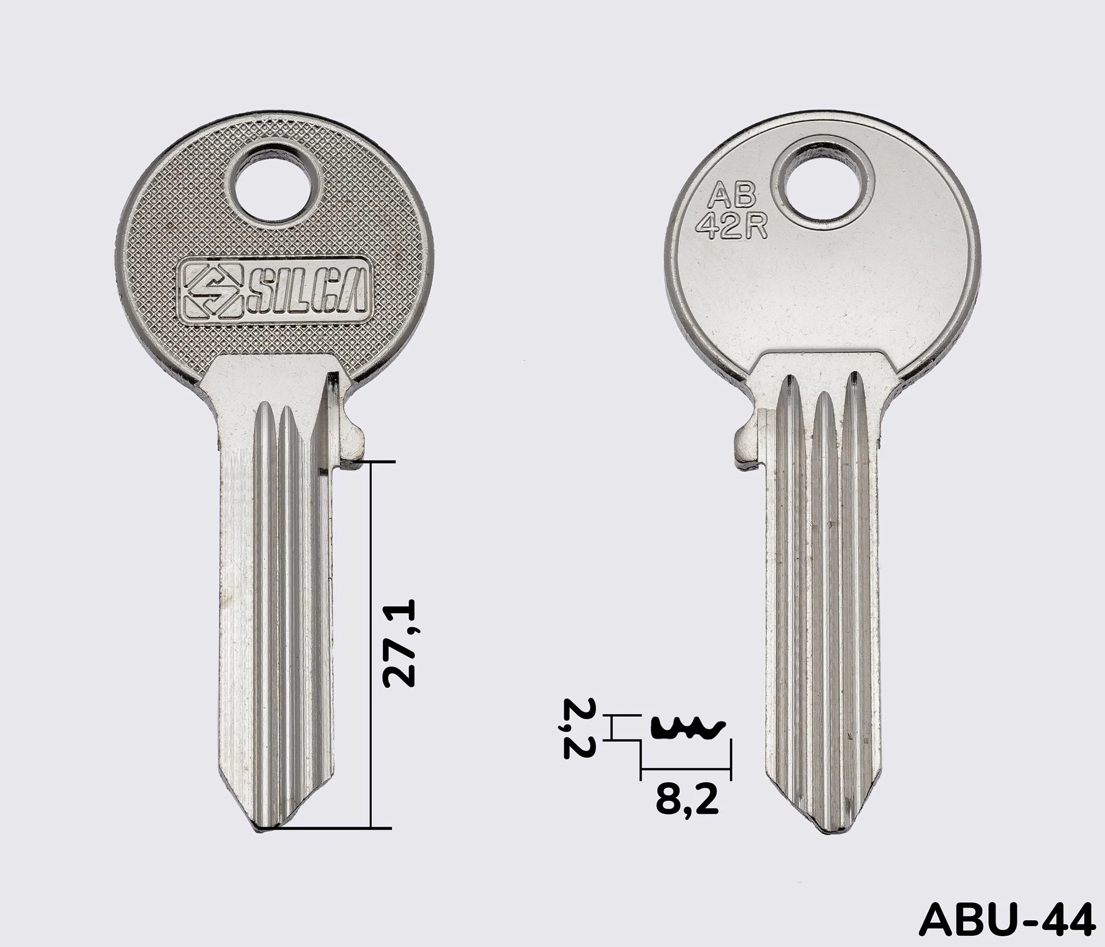 AB42R Silca заготовка ключа англійський профіль