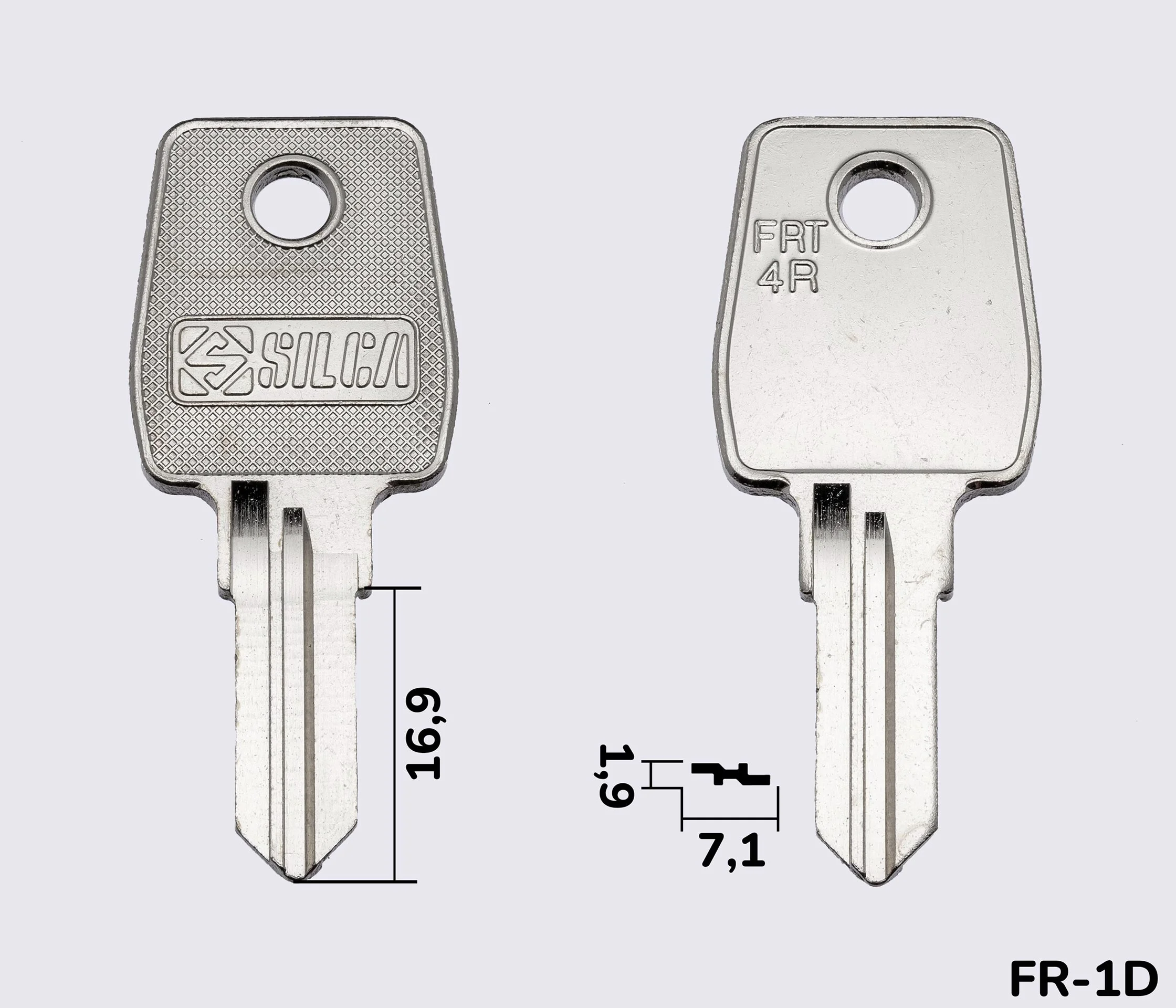 FRT4R Silca заготовка ключа английский профиль