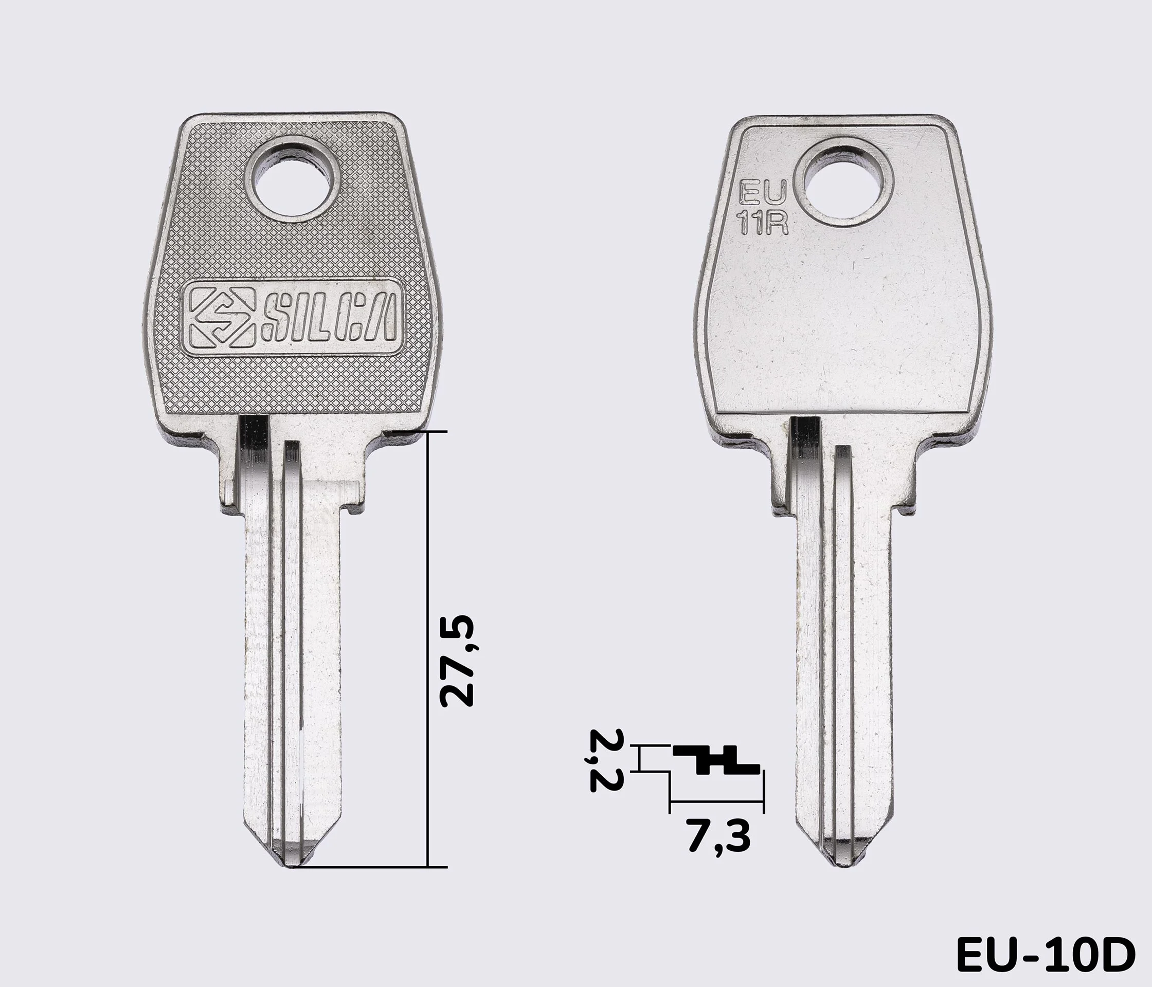 EU11R Silca заготовка ключа англійський профіль