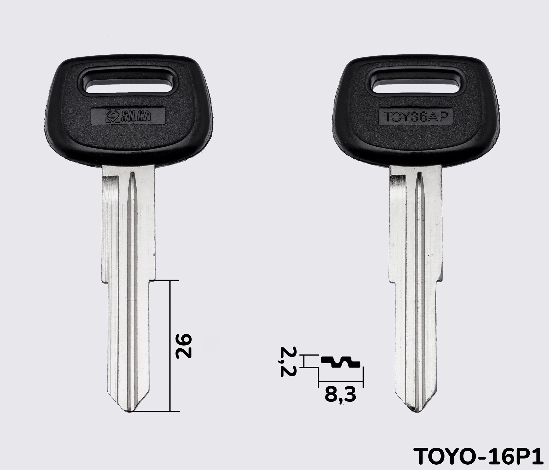 TOY36AP (метал) Silca заготовка автомобільного ключа